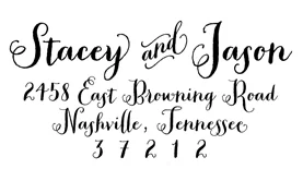 Peoni Script Address Stamp$28 - $42