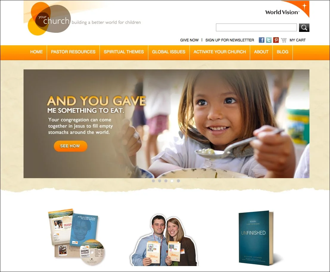 World Vision Churches eCommerce Website</br> Produced, Directed Information Architecture, Assistant Creative Directed