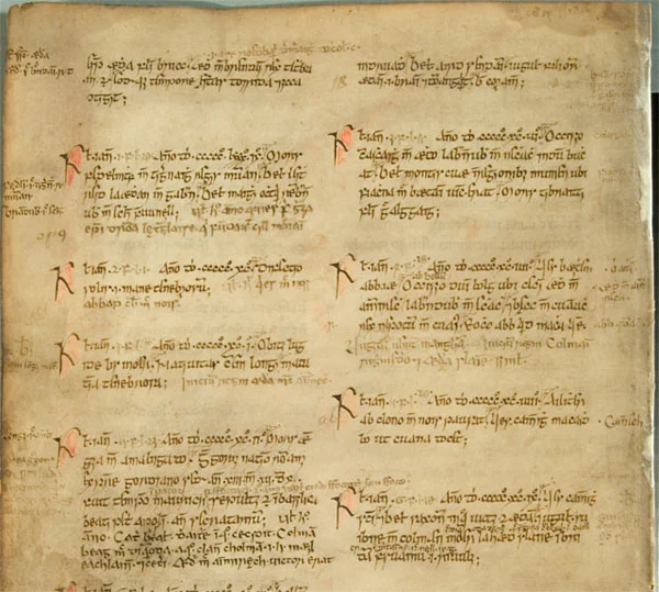 One of the manuscripts of the Anglo-Saxon Chronicle
