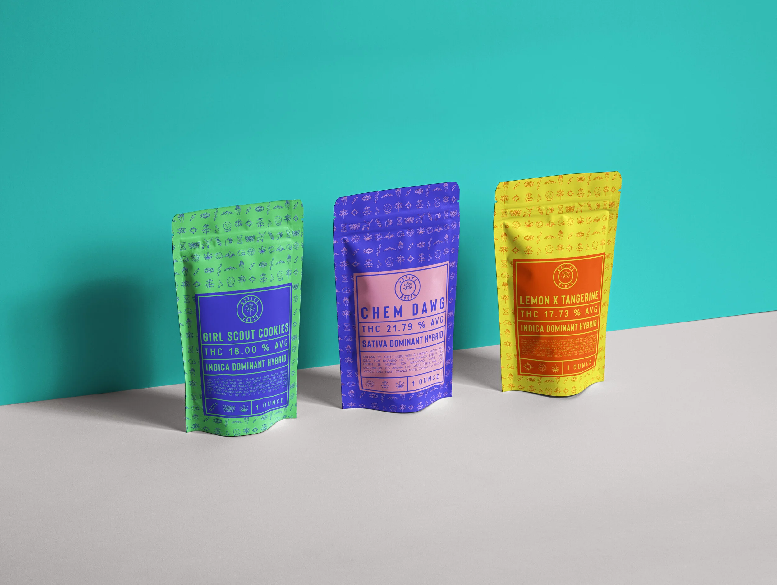 Sealed plastic pouches for THC product