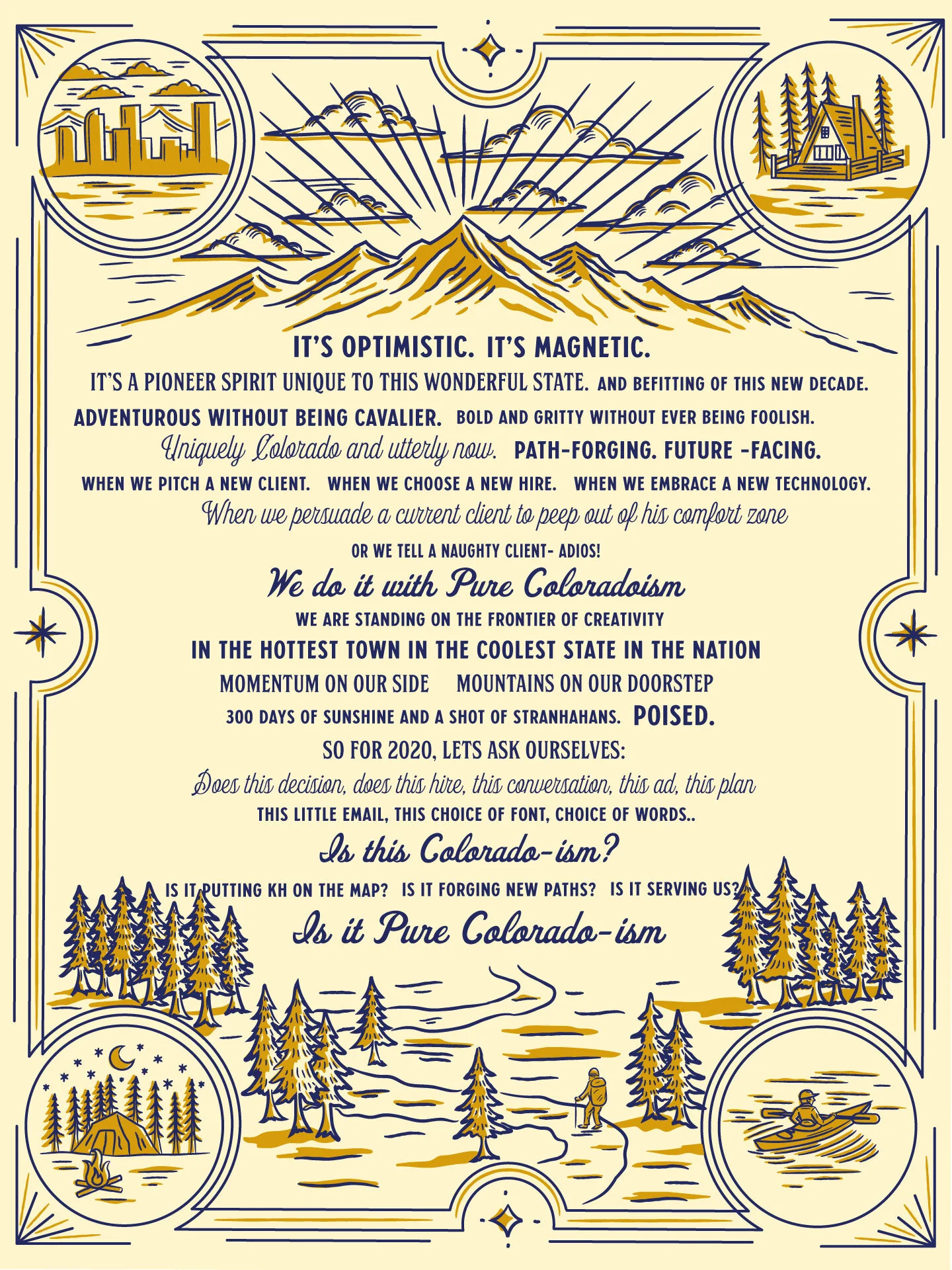 Poster design with Pure Coloradoism mantra