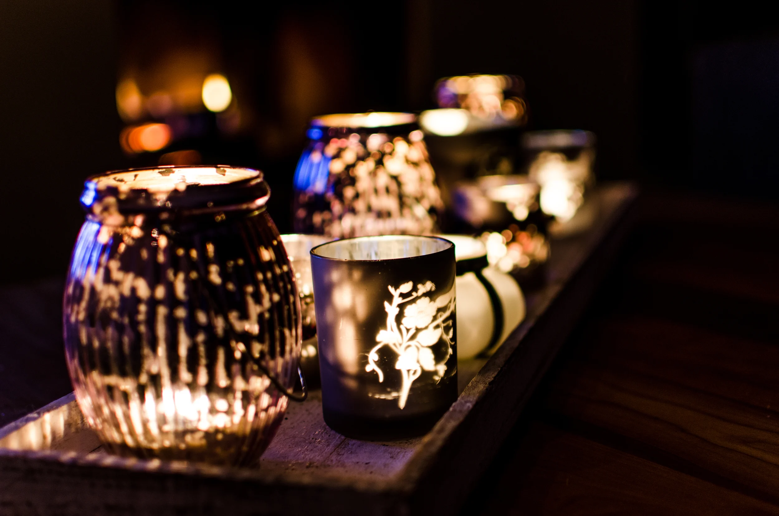 Candle light.