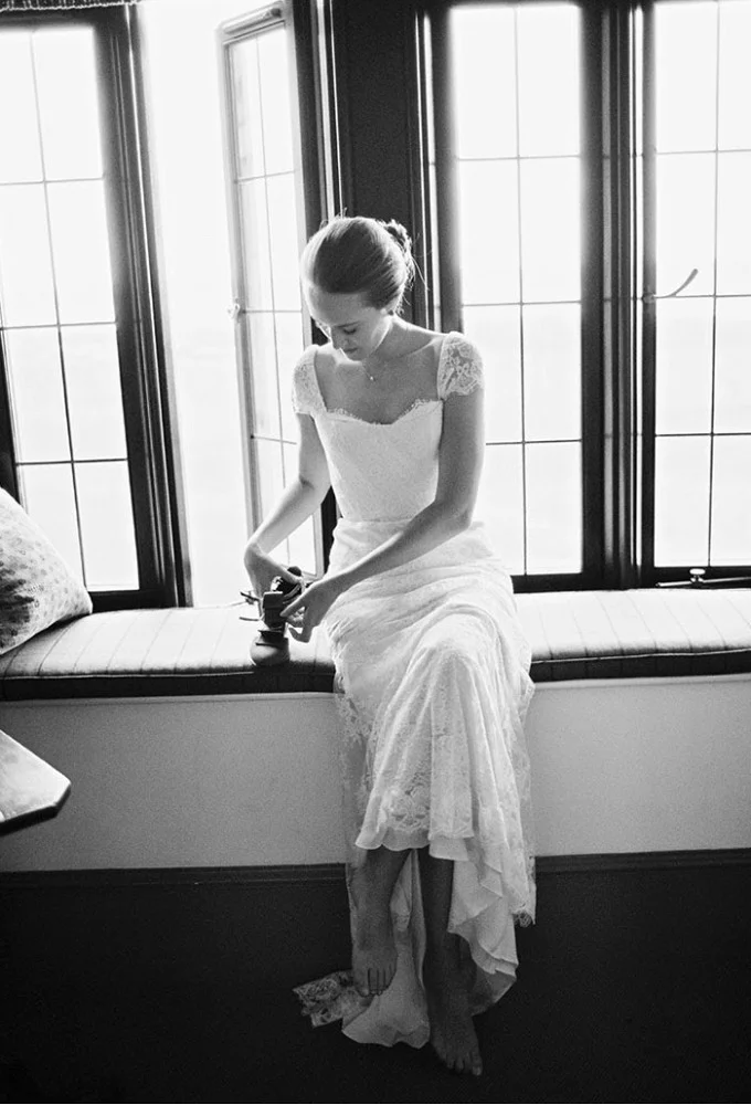 Whitney Toombs in Monique Lhullier.