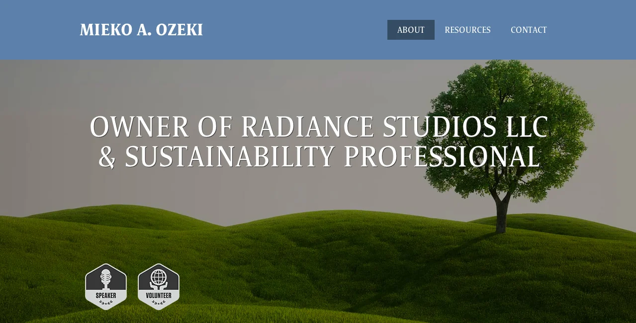 Workfolio website template for www.miekoozeki.com