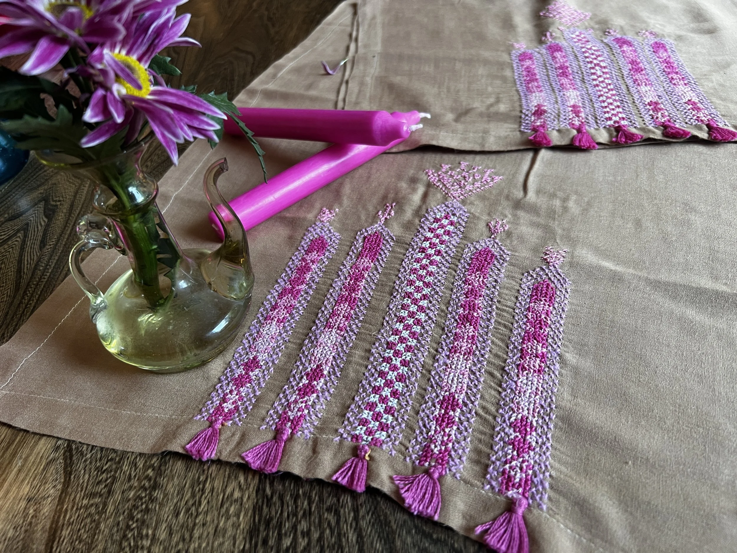 Qalamoun Linen Hand Embroidered in Raqaa, Syria