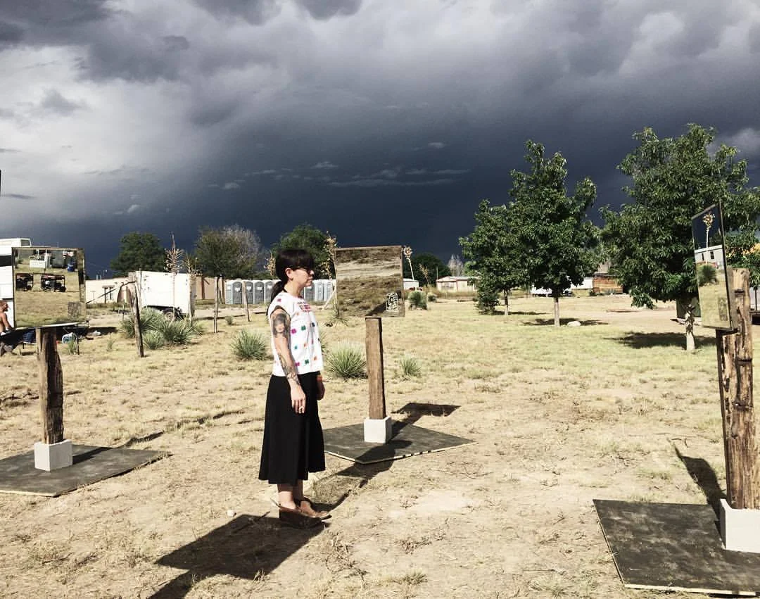 Puro Chingón Collective, You're Not, 2015; On-site installation, various materials; Marfa, Texas (Trans-Pecos Festival). Photo courtesy of Francisco Garcia.