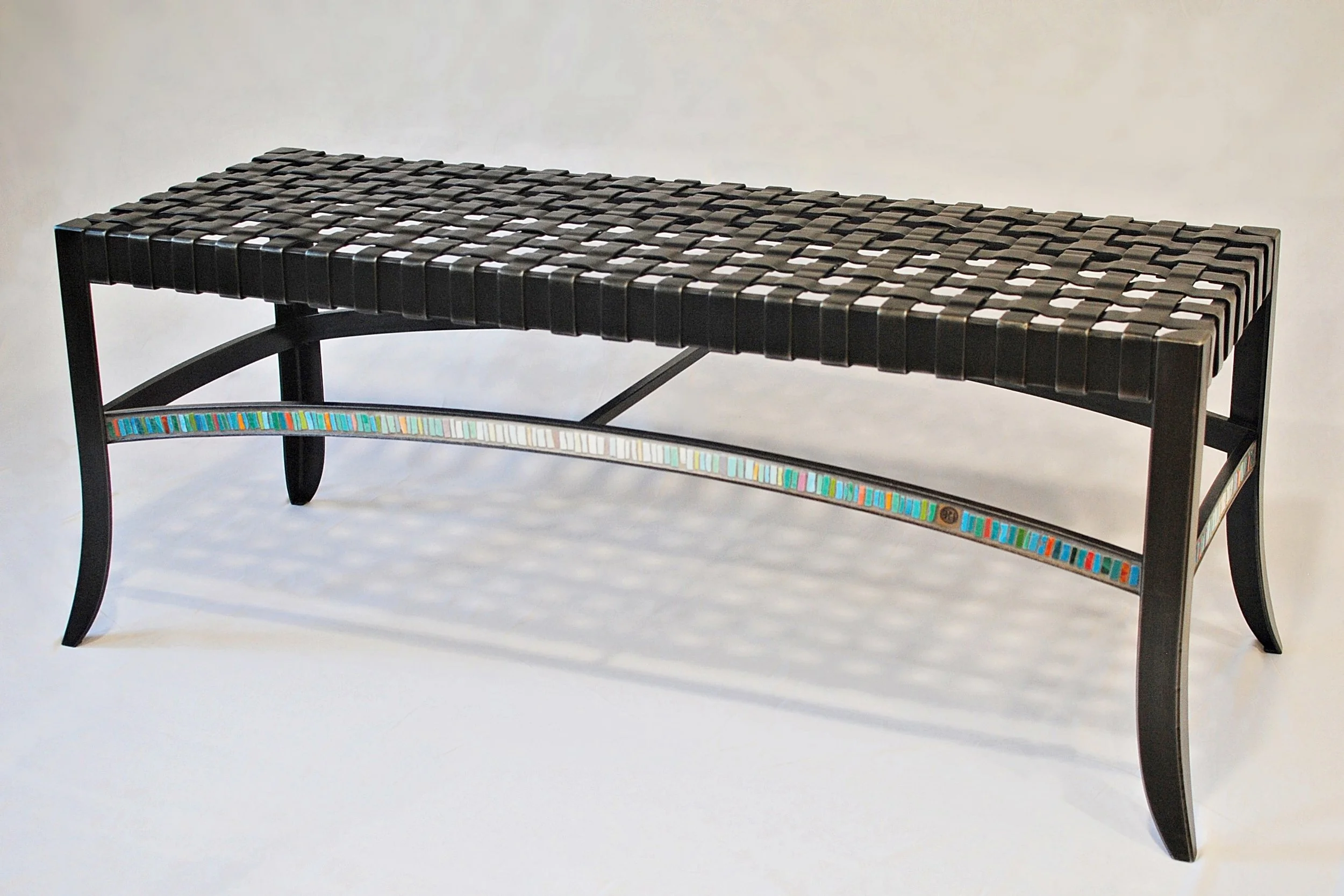 Forged Steel Furniture with Mosaic Inlay