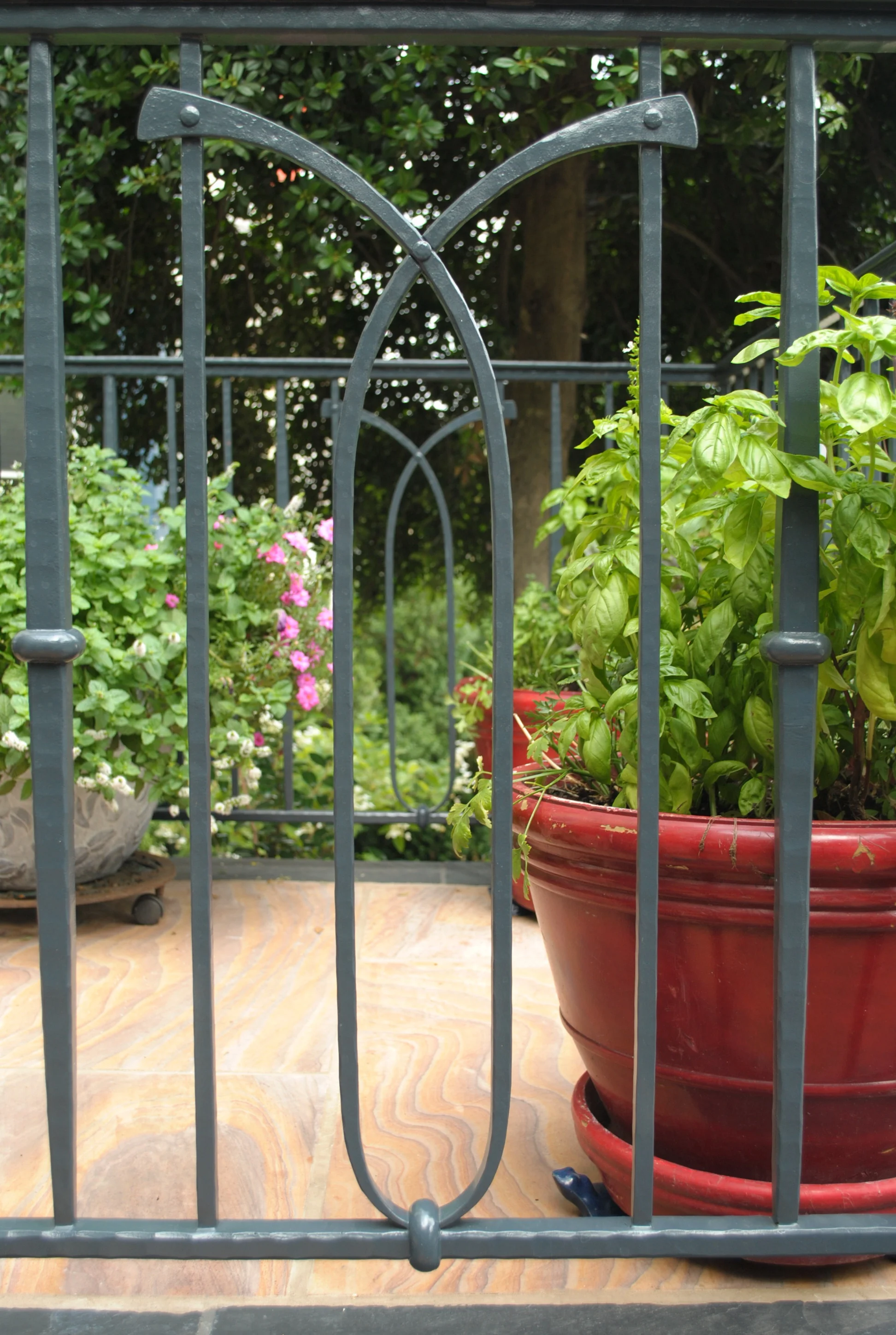 Porch railing panel detail