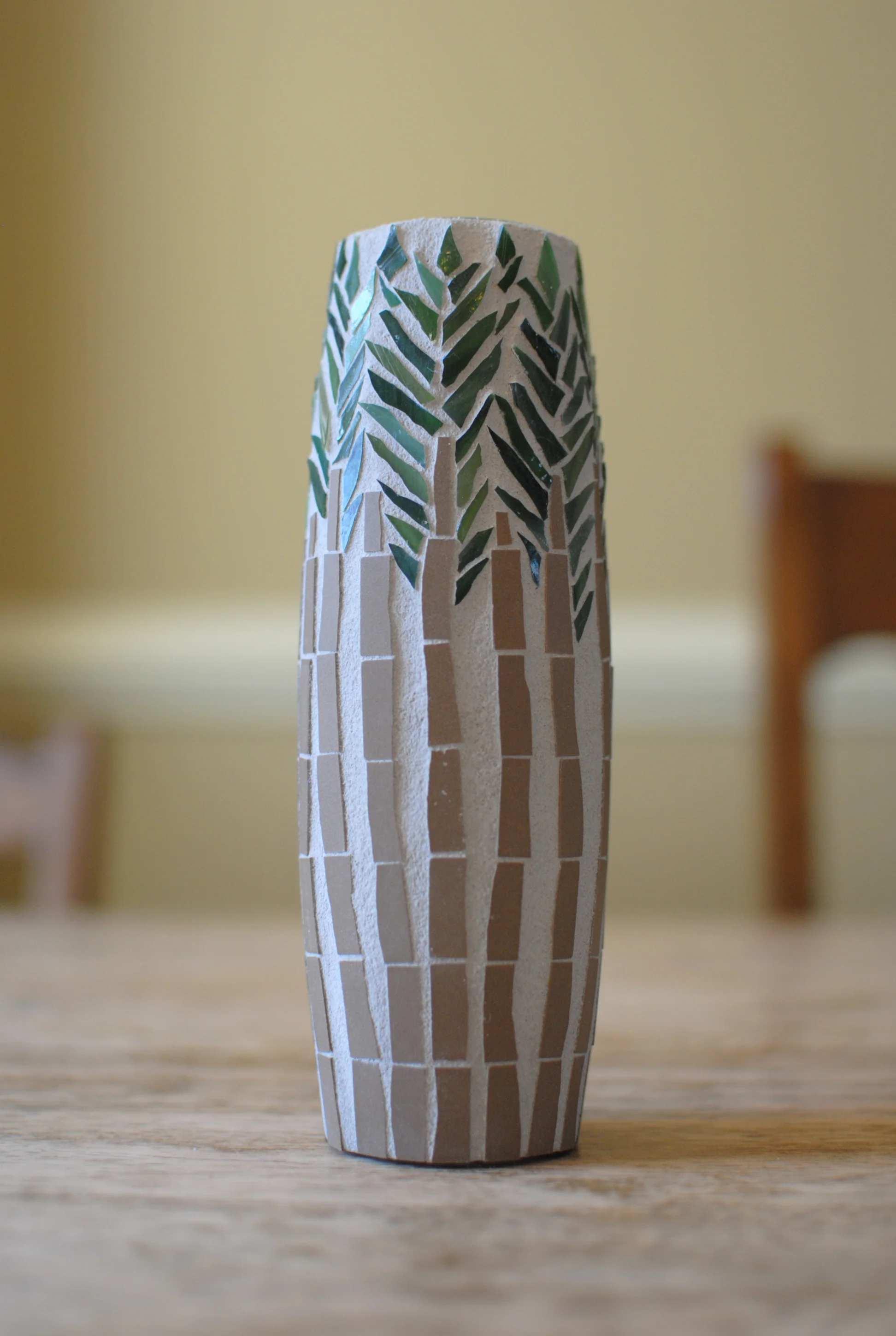 Forest Mosaic Bud Vase
