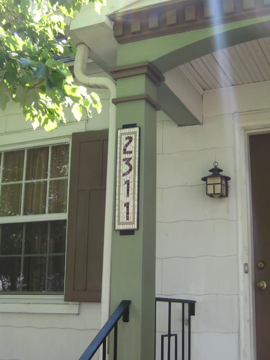 Address numbers mosaic plaque