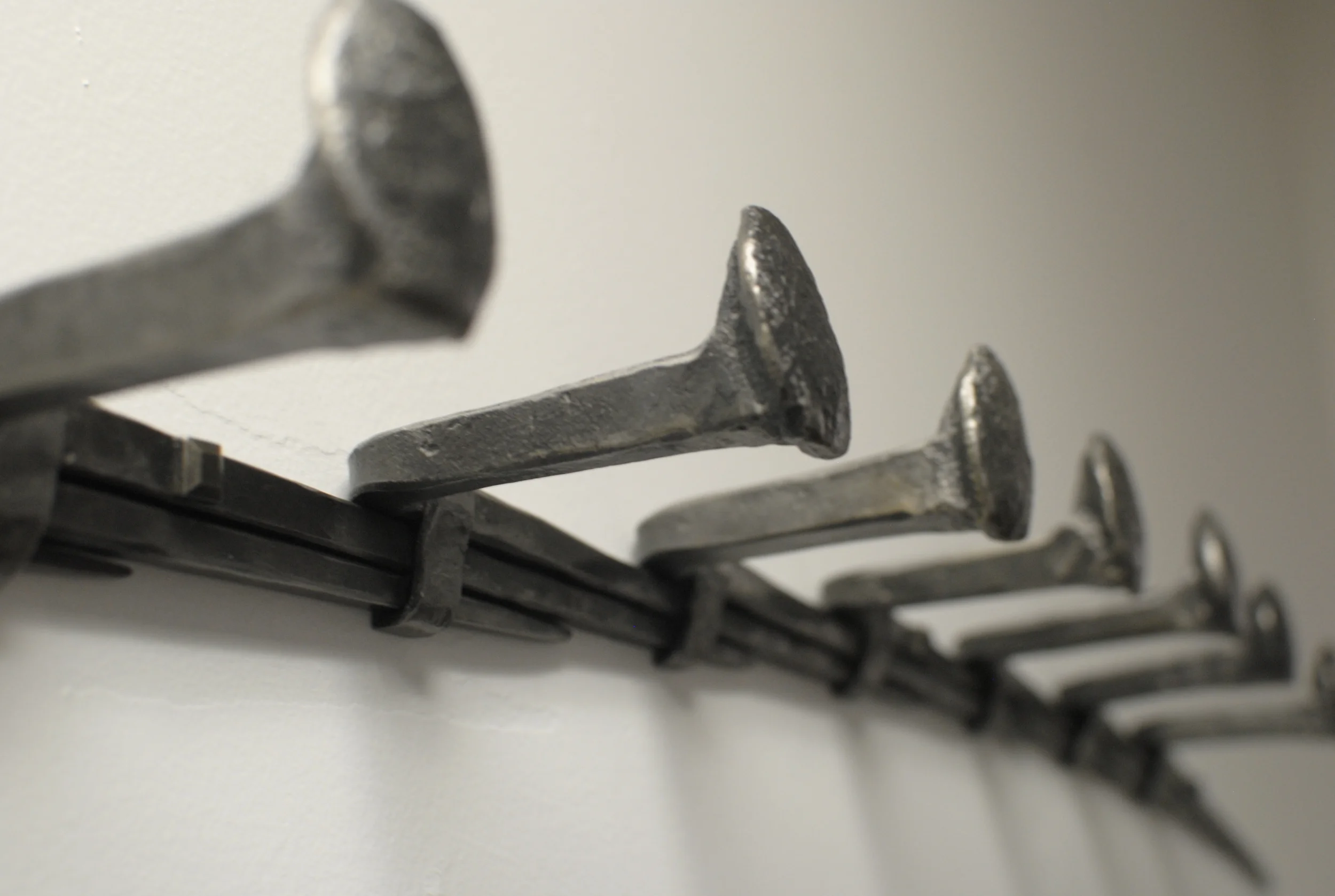Railroad Spike Coat Rack detail