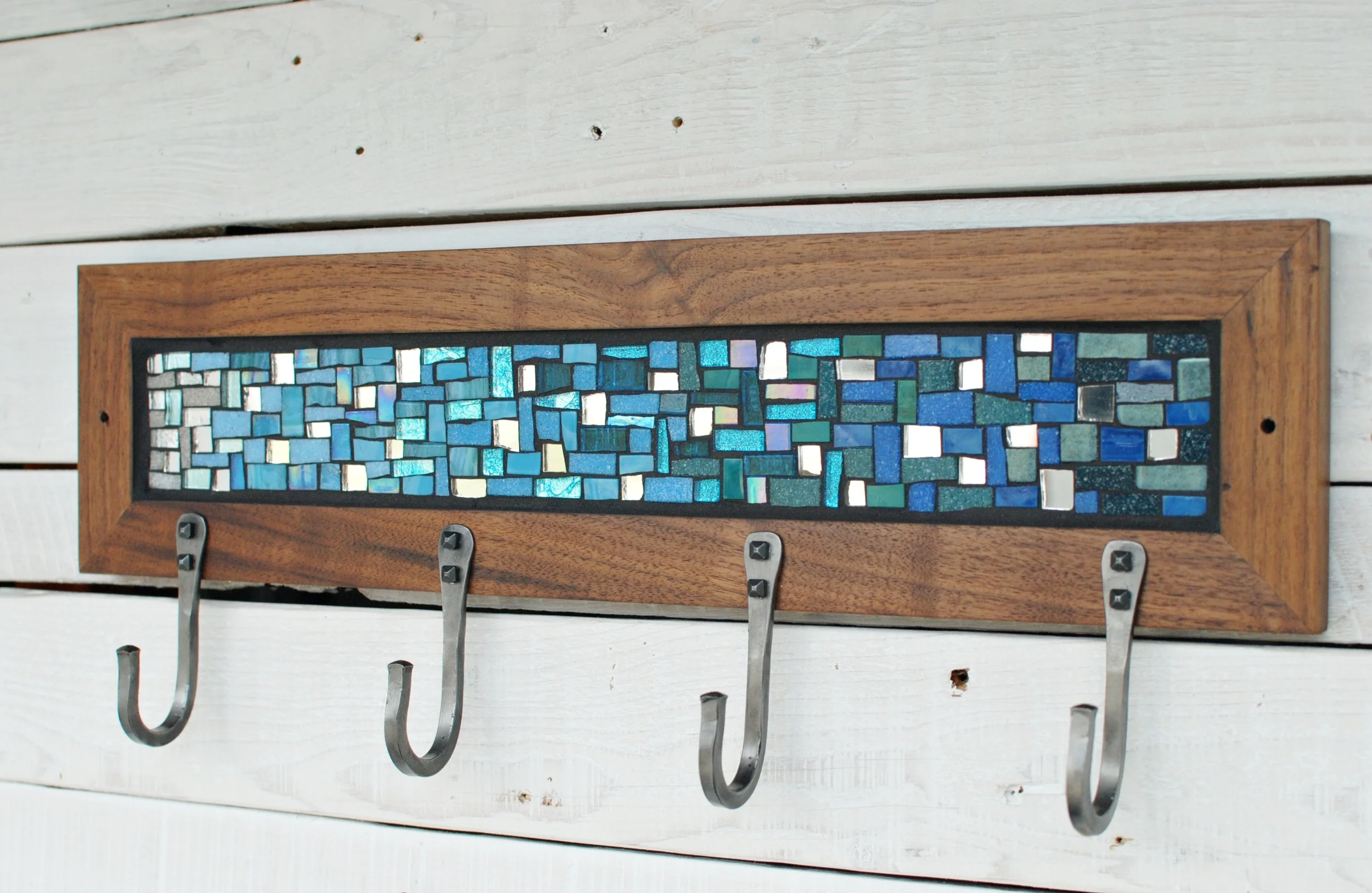 Blue Mosaic with Mirror Glass