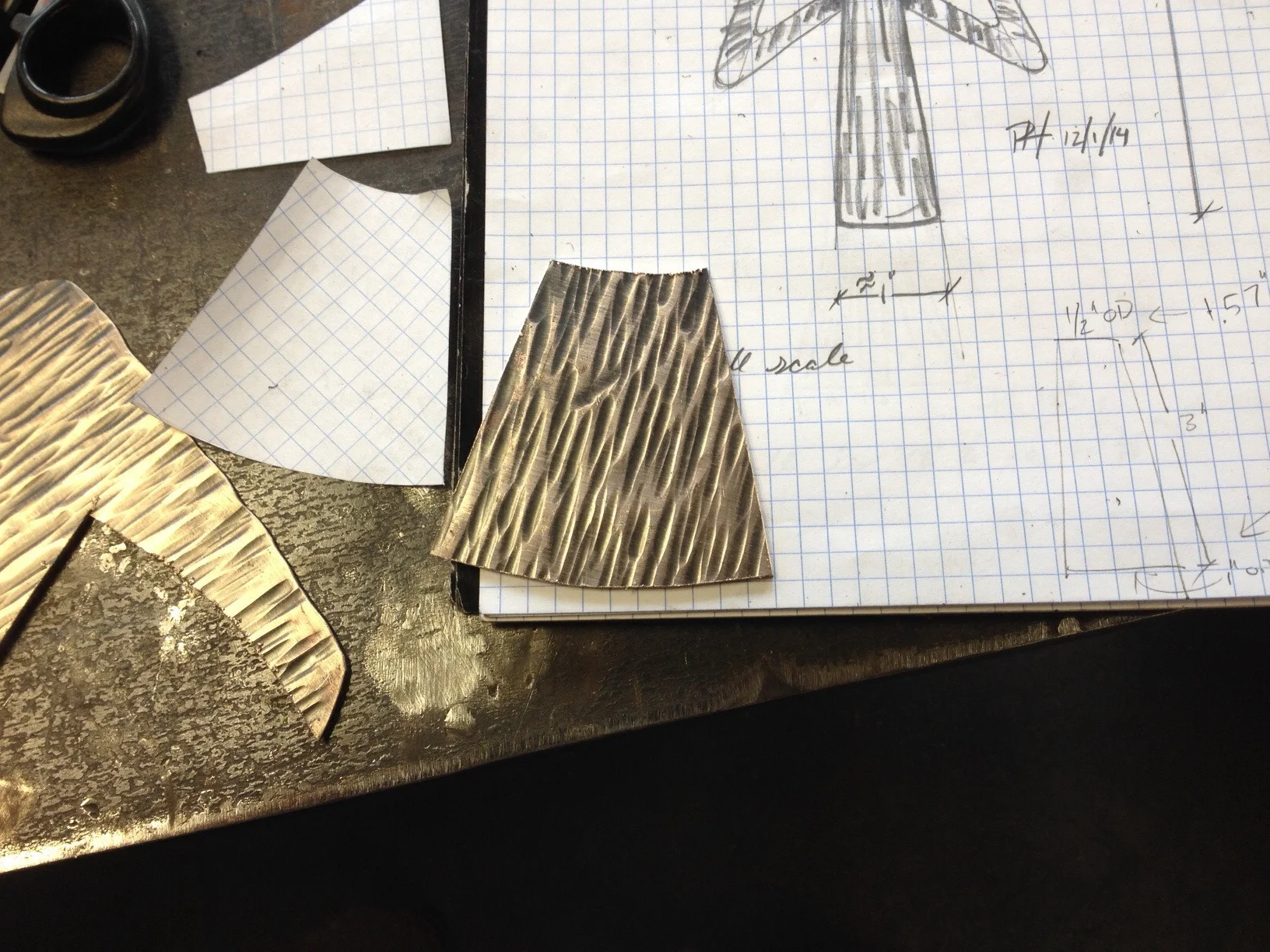 This is the material for the base cut out prior to forging it into the frust um shape.