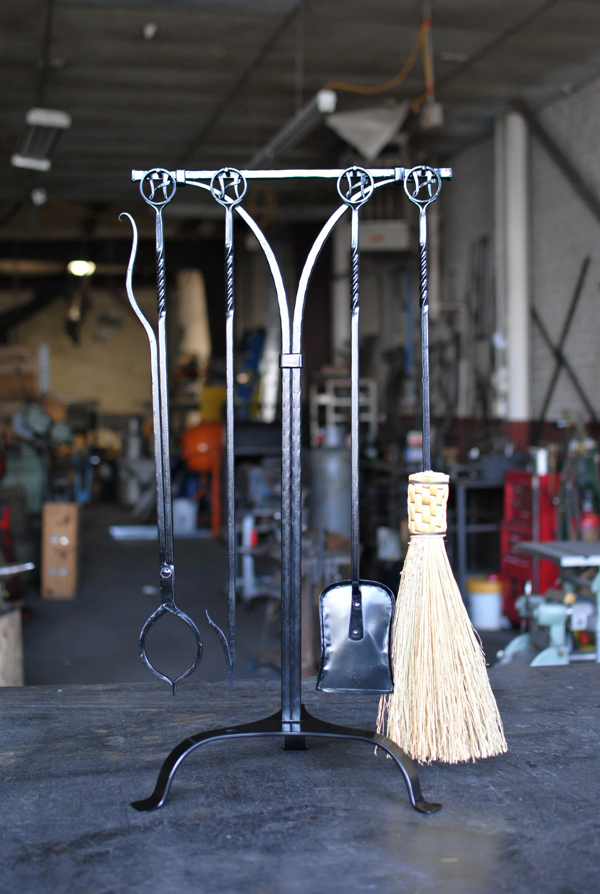 Monogrammed Fireplace Tool Set