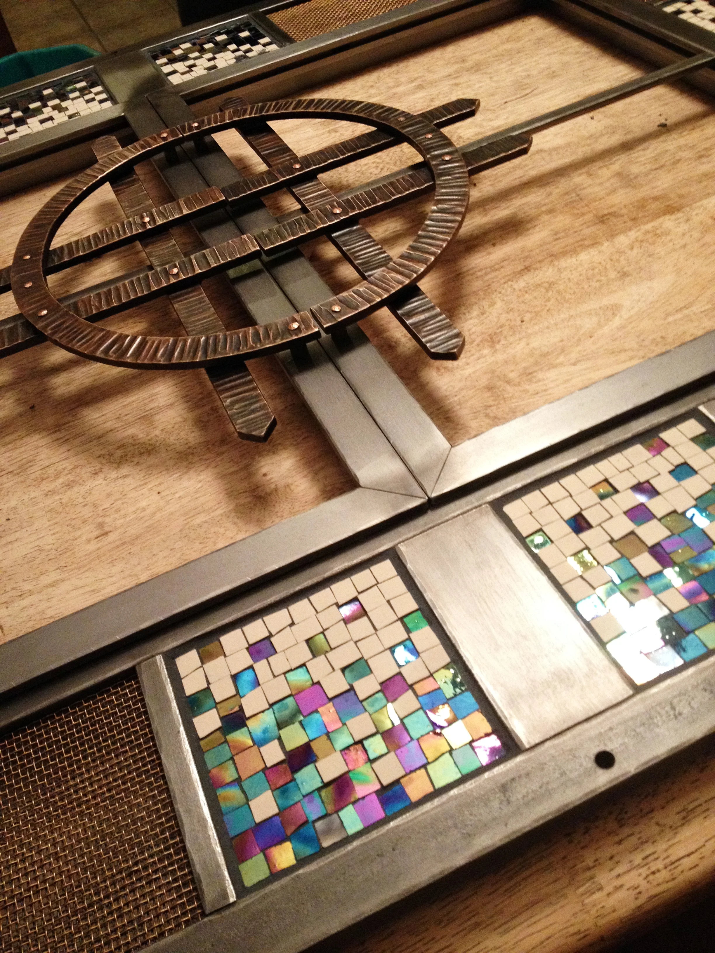 Mosaic Firescreen detail, work in progress