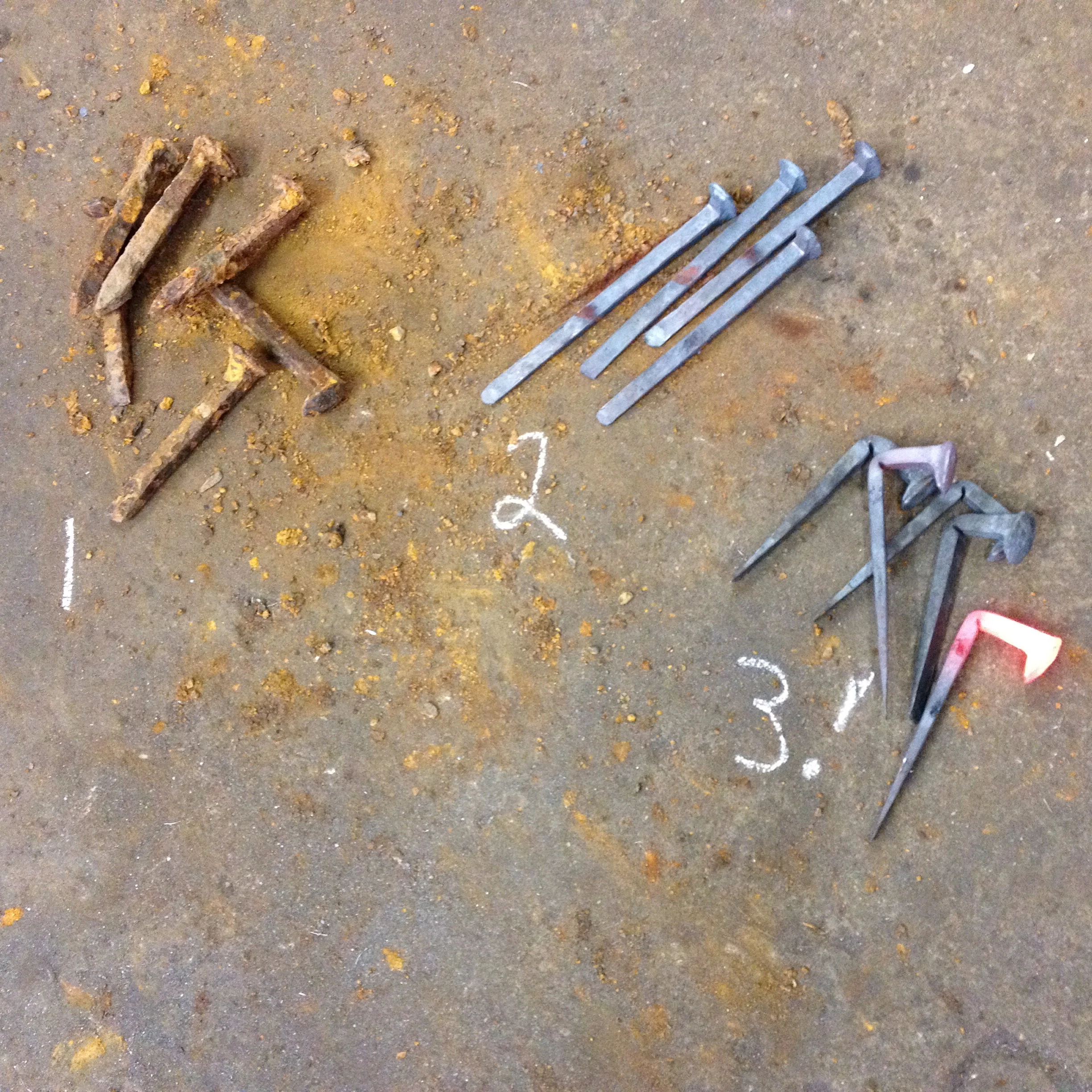There ya have it! The bent hooks are then welded together to create the coat racks.