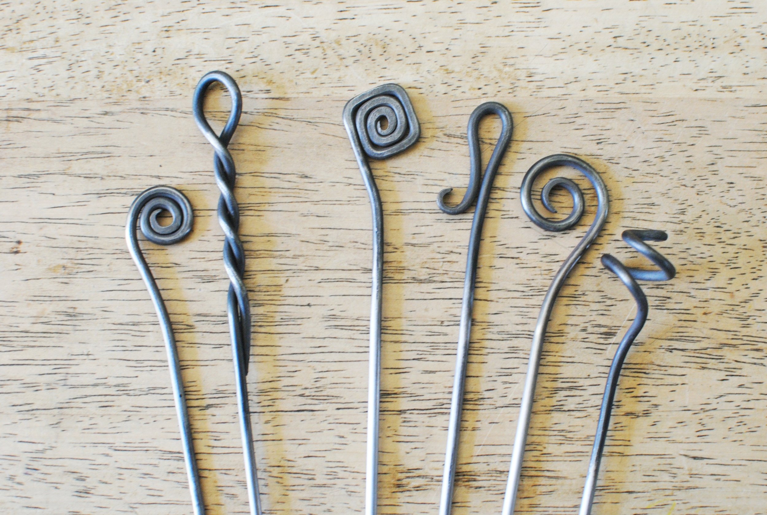 Set of six kebab skewers by Lucia Metal Studios