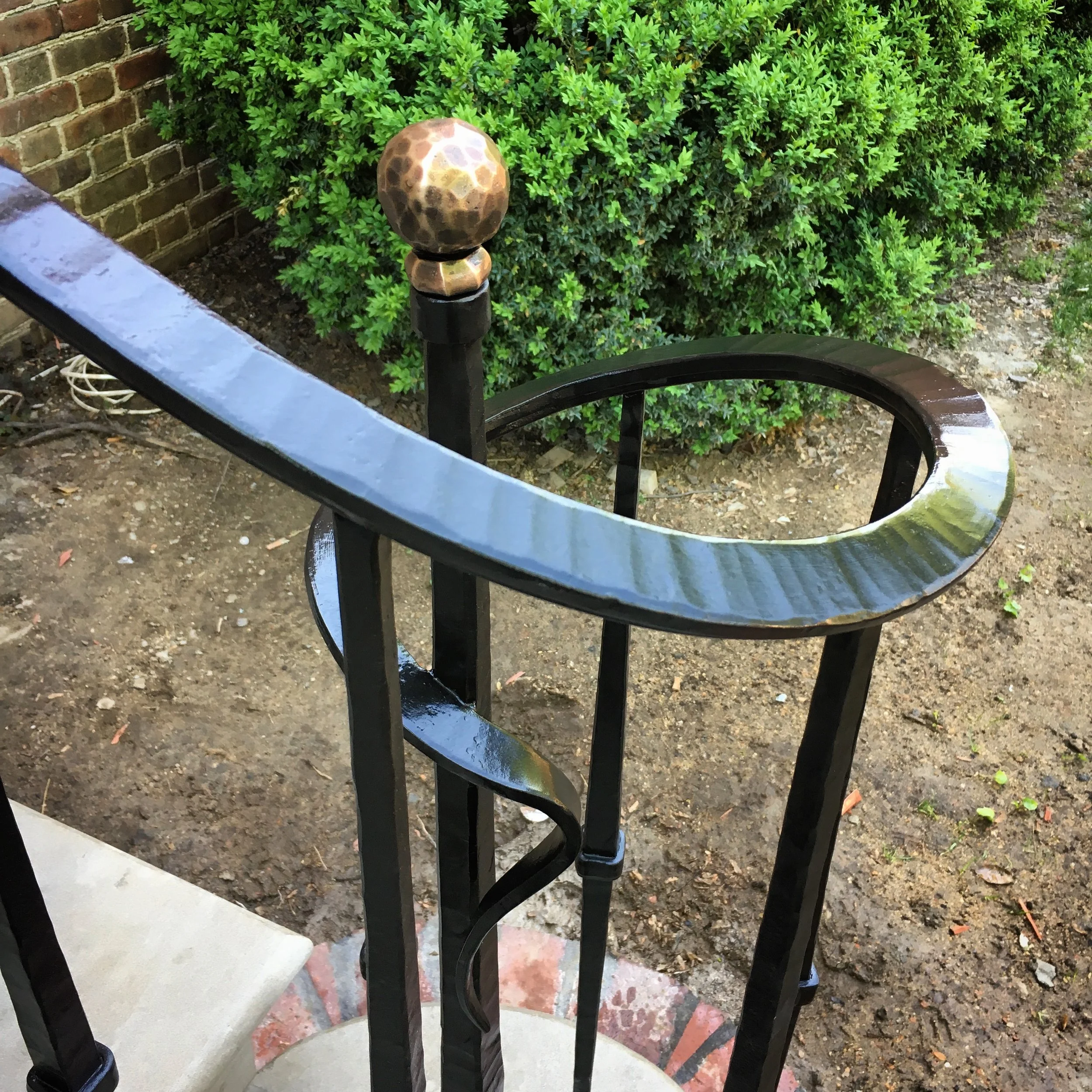 Exterior stair railing detail