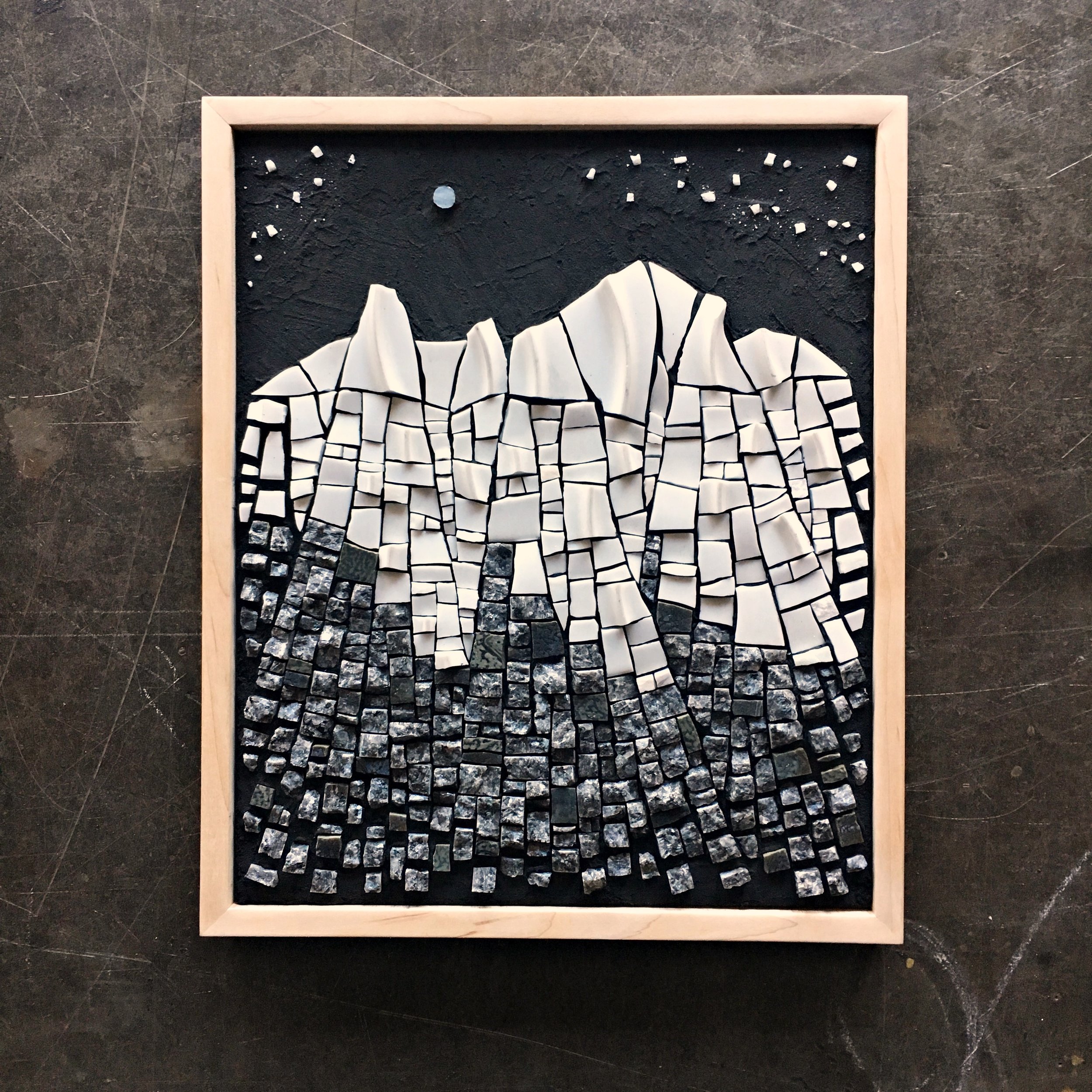 "In the Mountain's Shadow" mosaic art