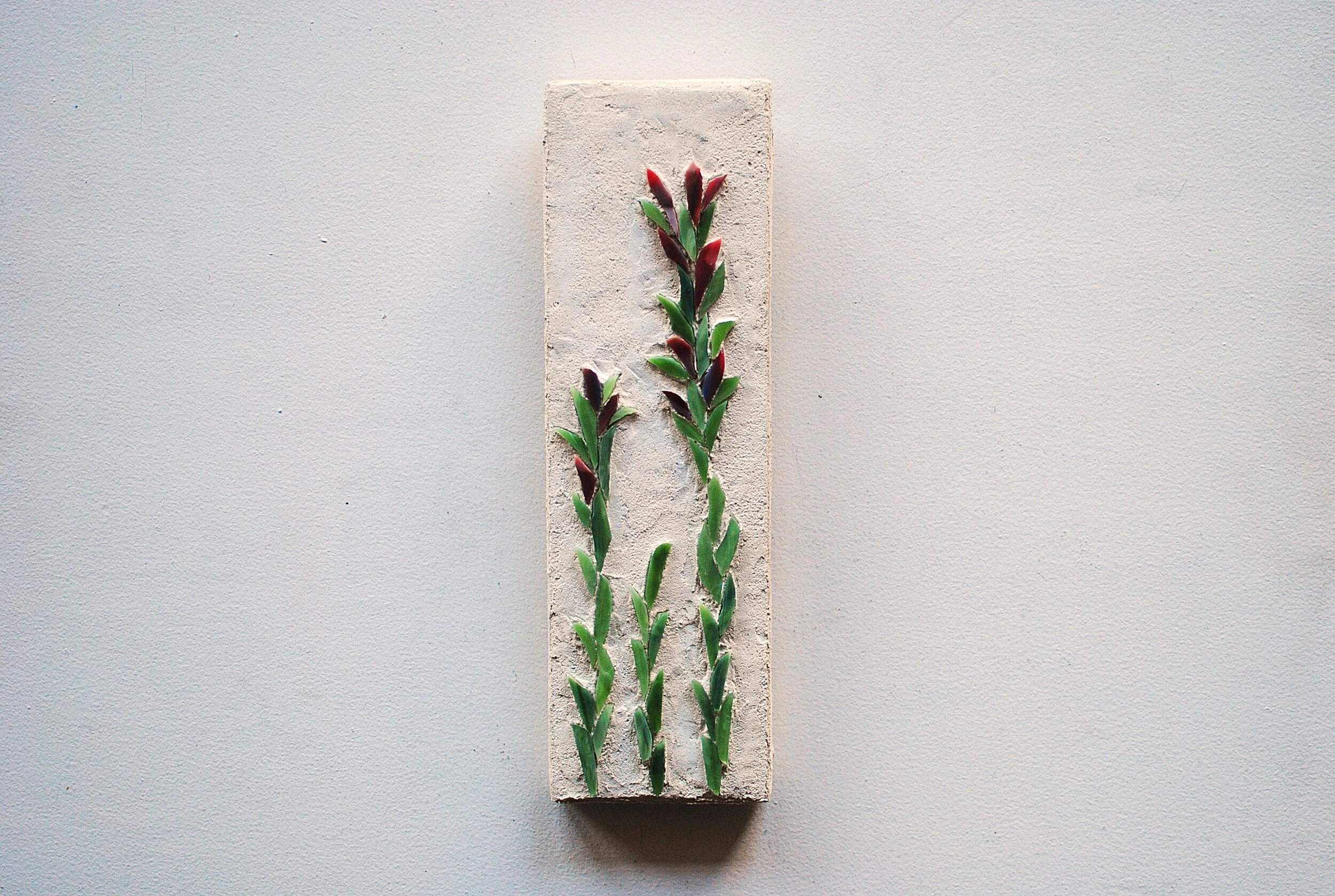 Endangered flower mosaic wall art