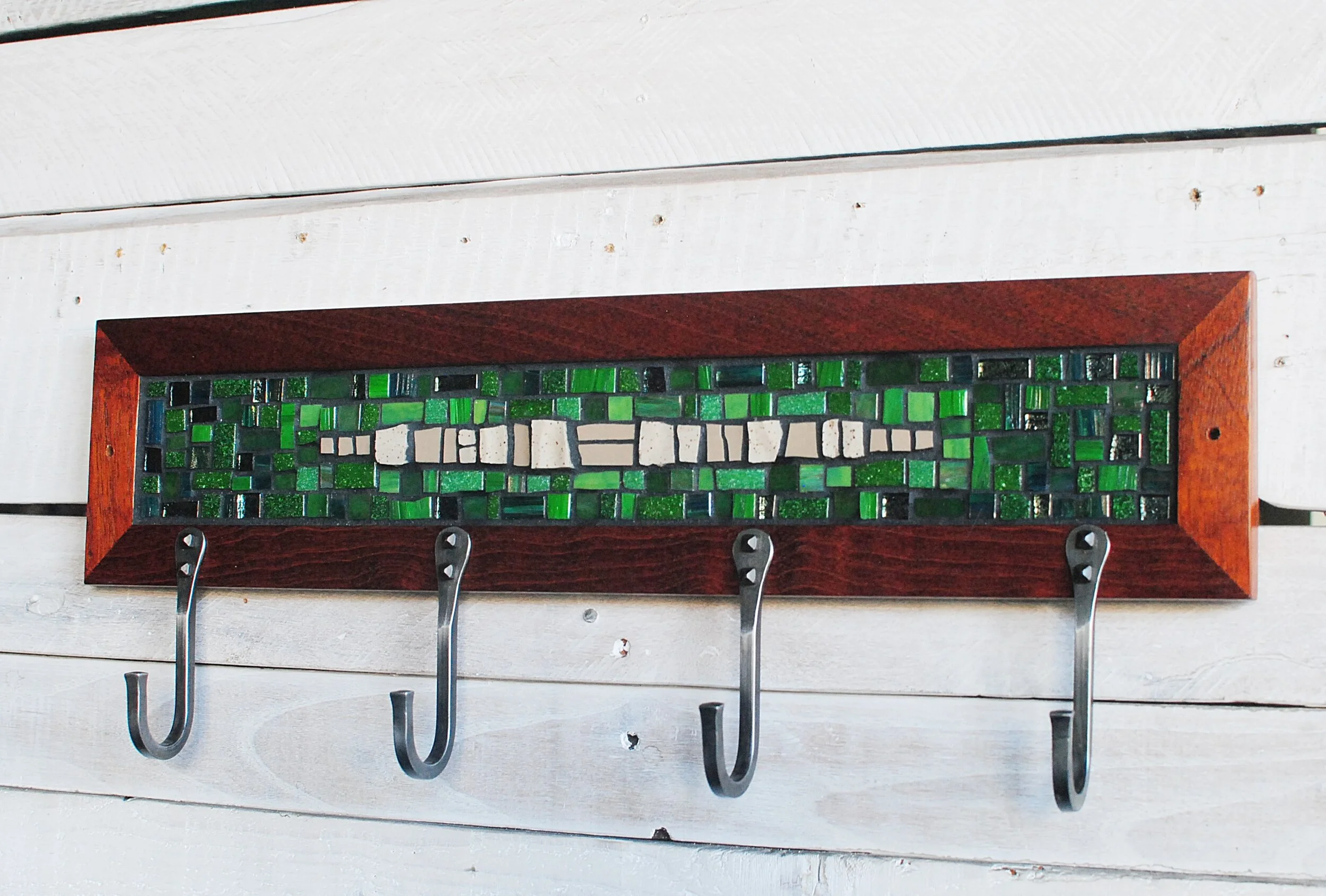 Custom mosaic coat rack — Phoenix Handcraft