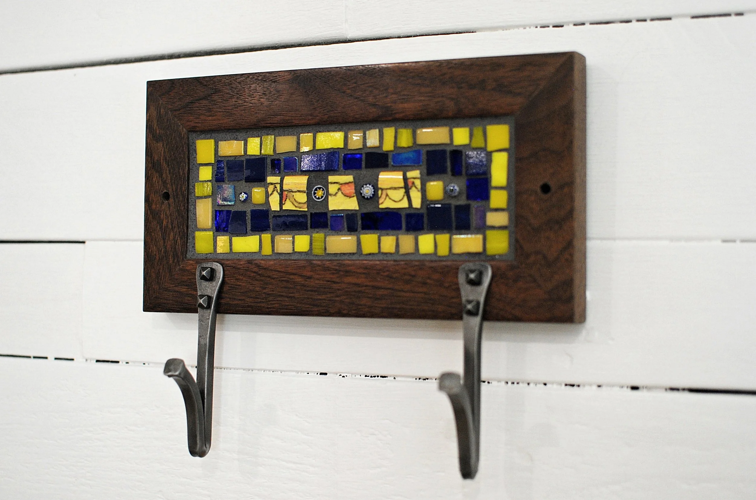 Custom mosaic coat rack — Phoenix Handcraft