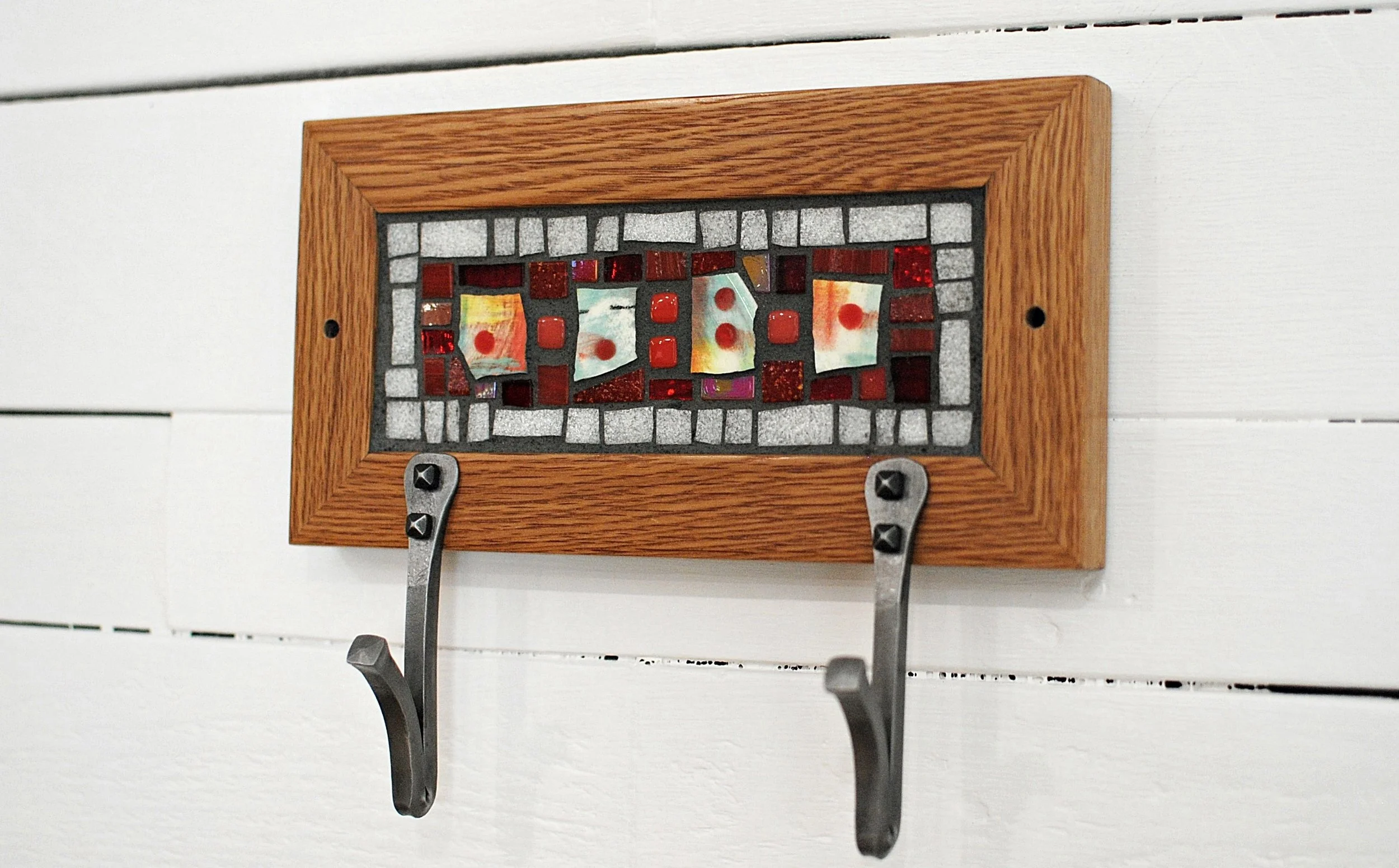 Custom mosaic coat rack — Phoenix Handcraft