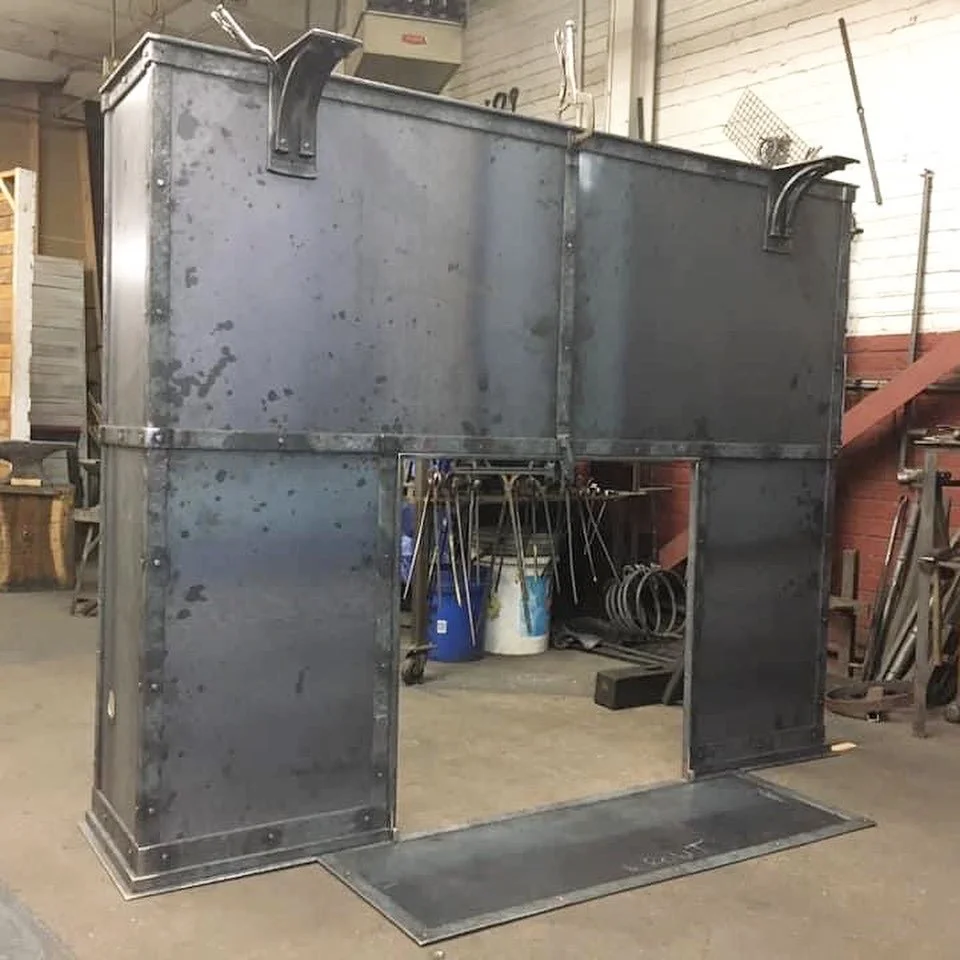 Custom Modern Fireplace Surround and Mantle — Phoenix Handcraft