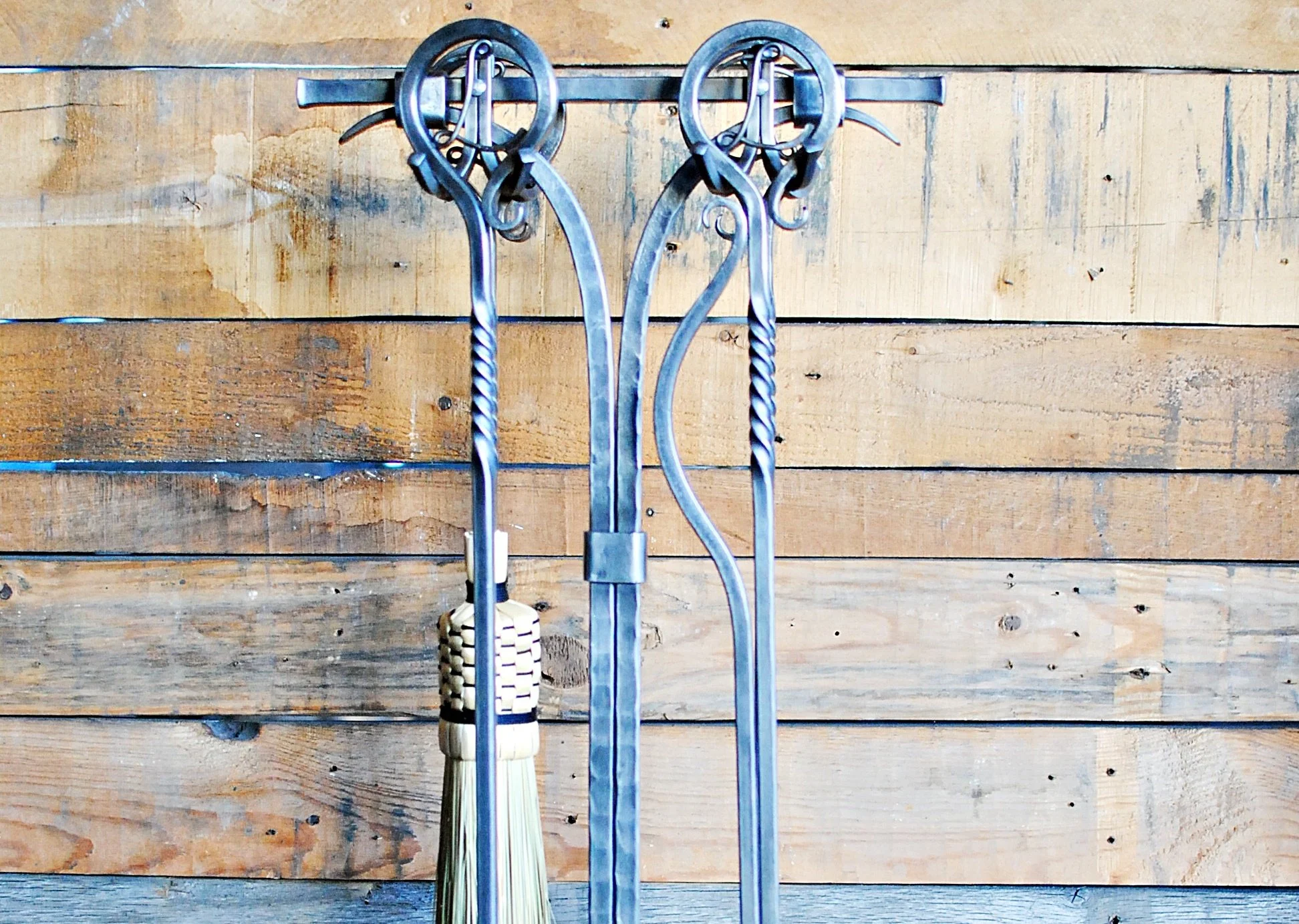 Custom Fireplace Tool Set with Stand