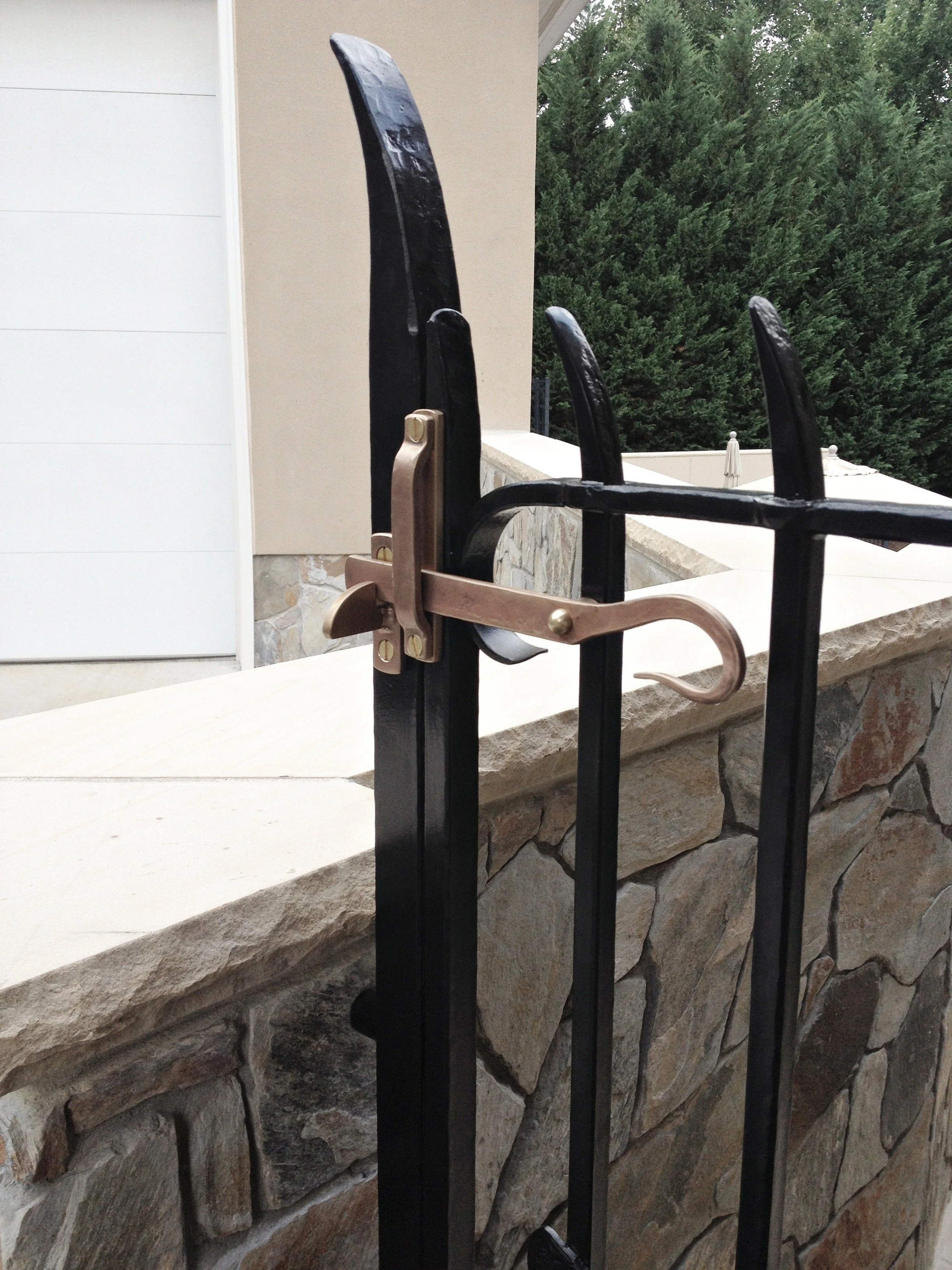 Poolside Gate Latch Detail