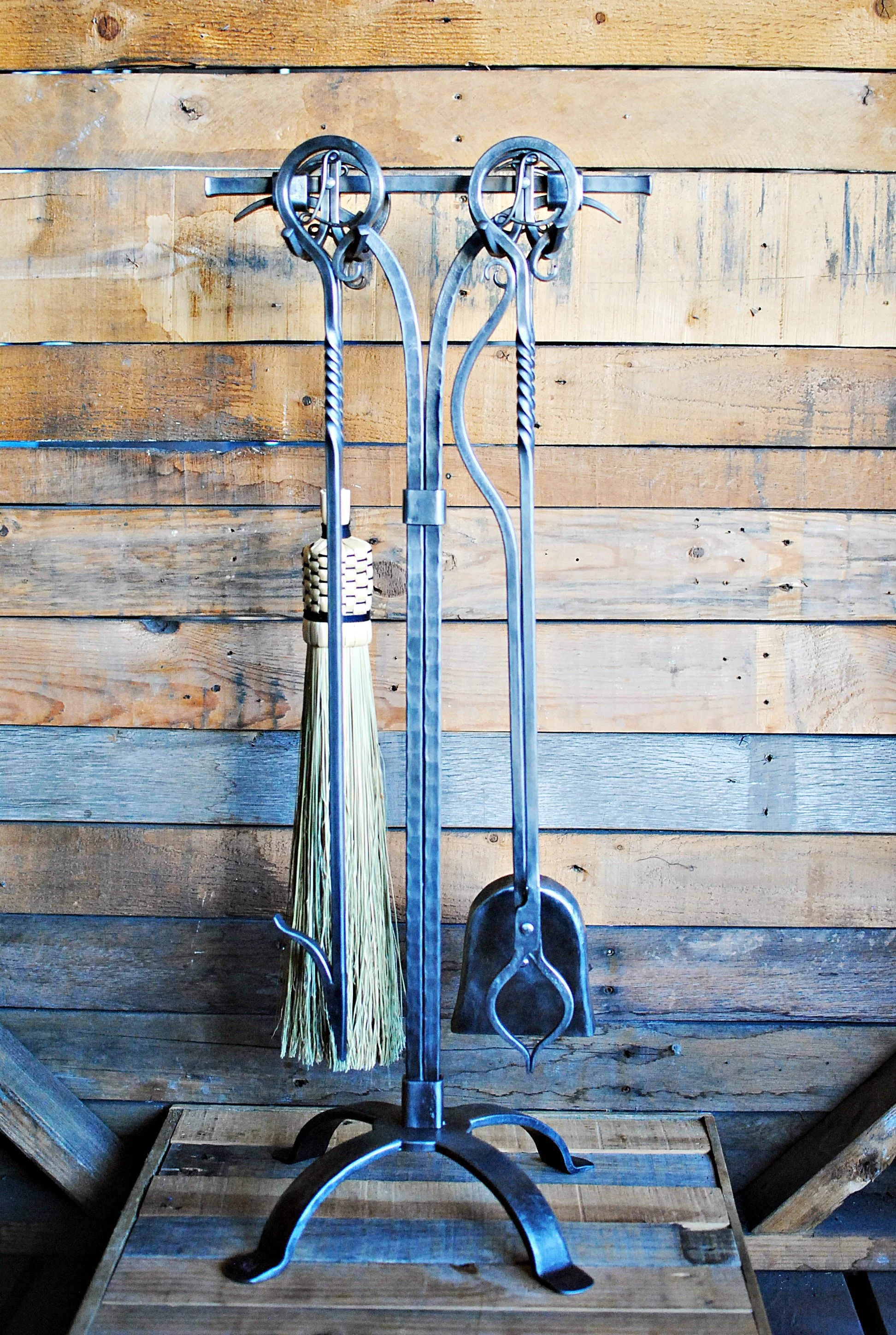 Five-piece Interior Monogram Fireplace Tool Set