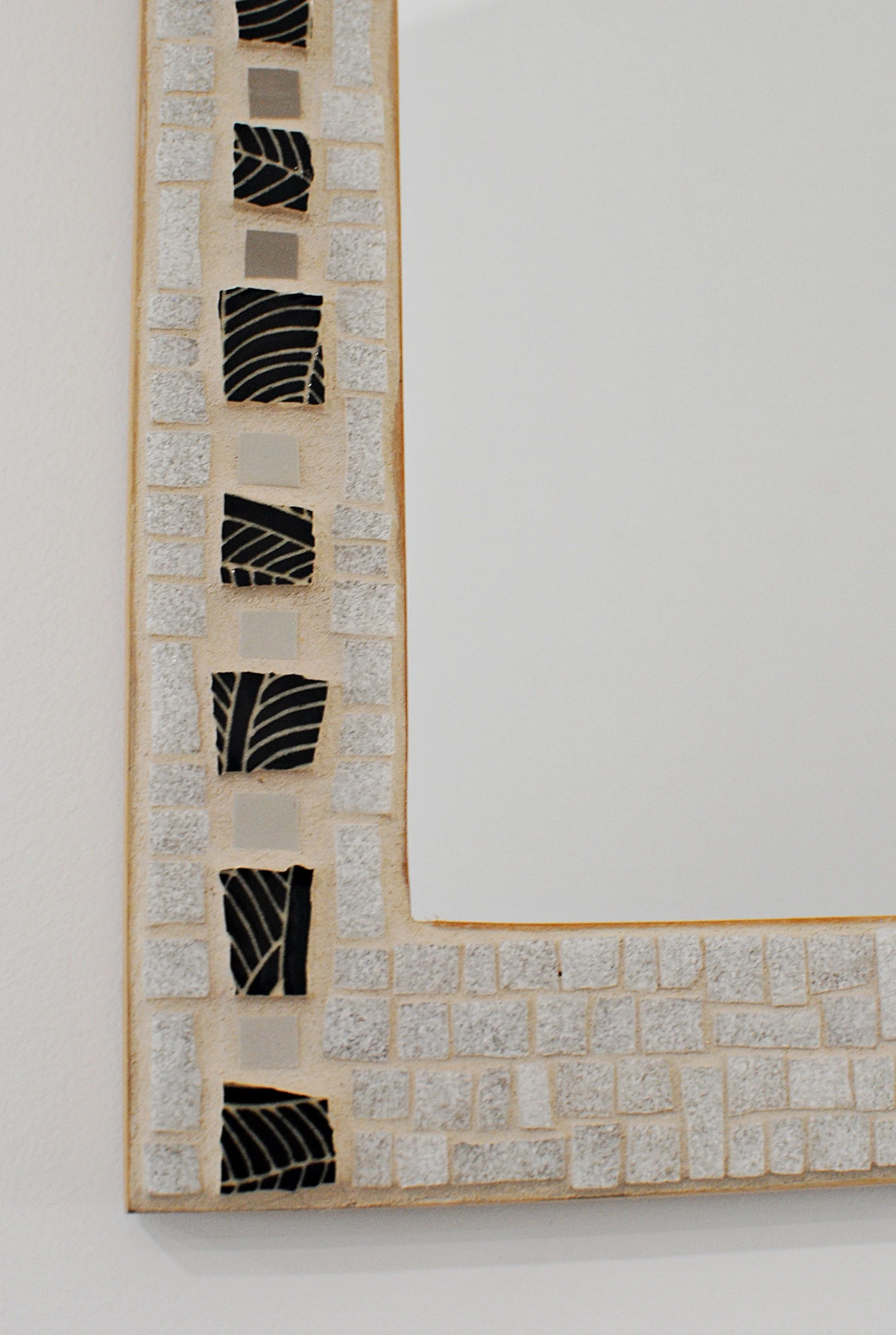 Large Black and White Mirror — Phoenix Handcraft