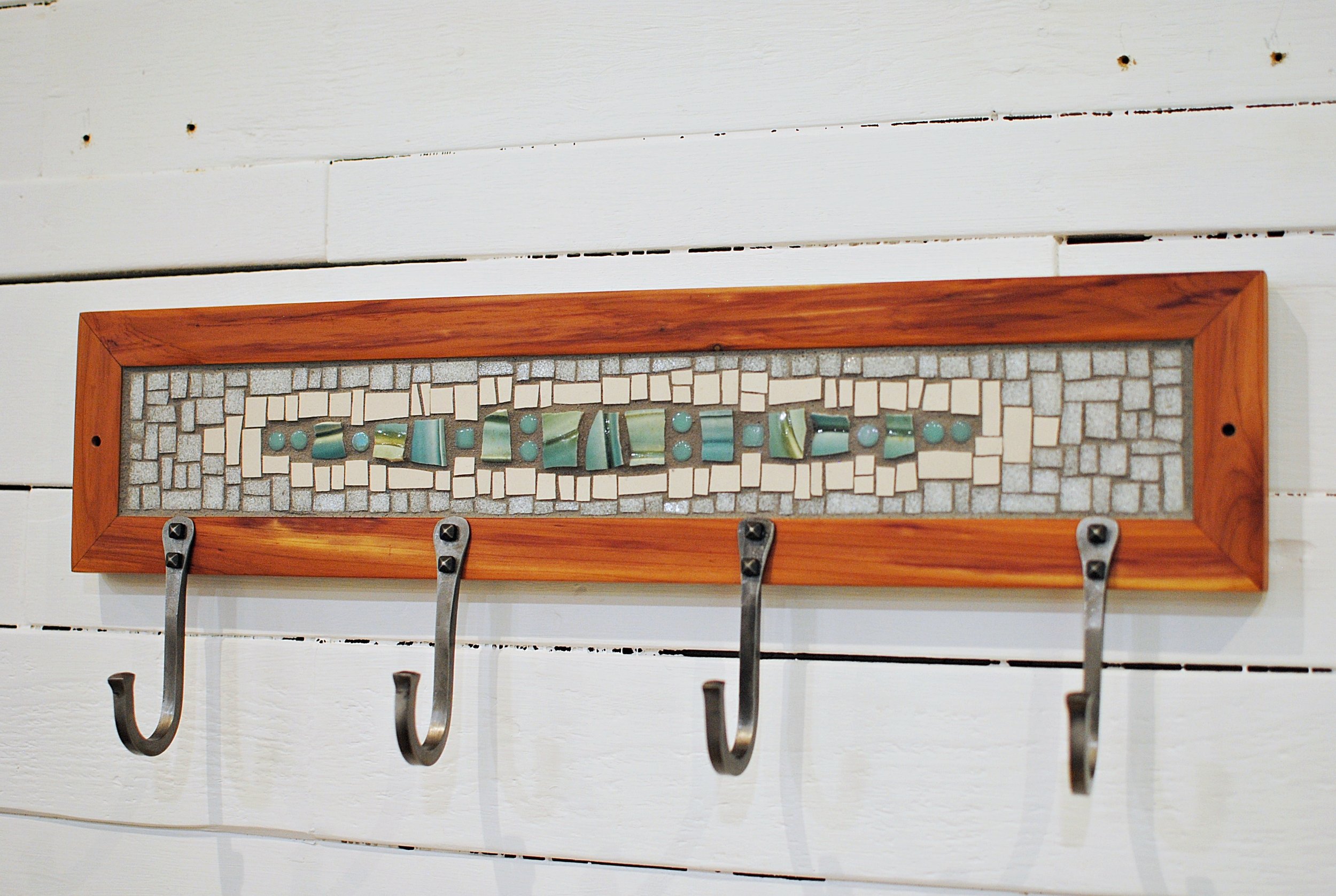 Custom mosaic coat rack — Phoenix Handcraft