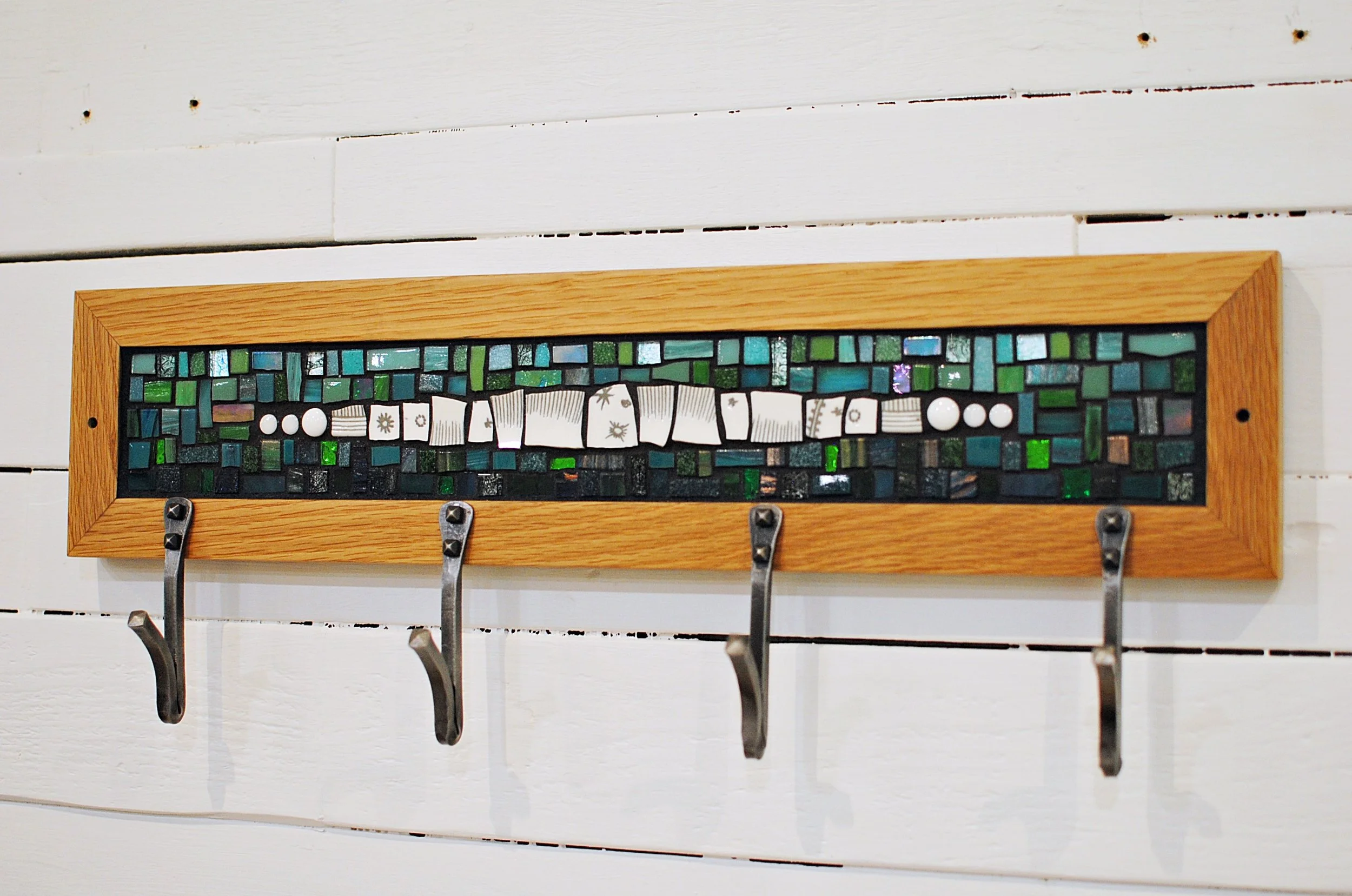 Custom mosaic coat rack — Phoenix Handcraft