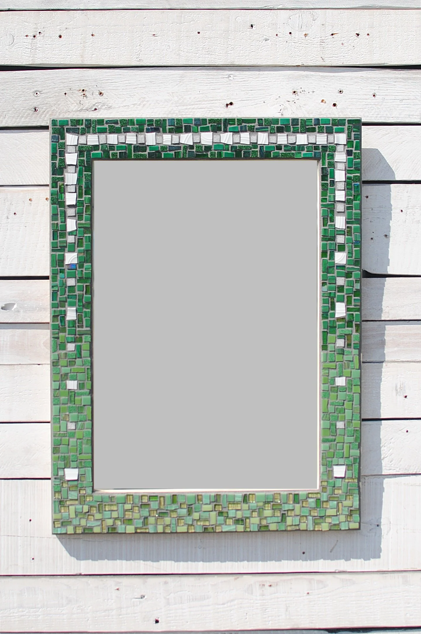 Green mosaic mirror bathroom entryway PH2022.JPG