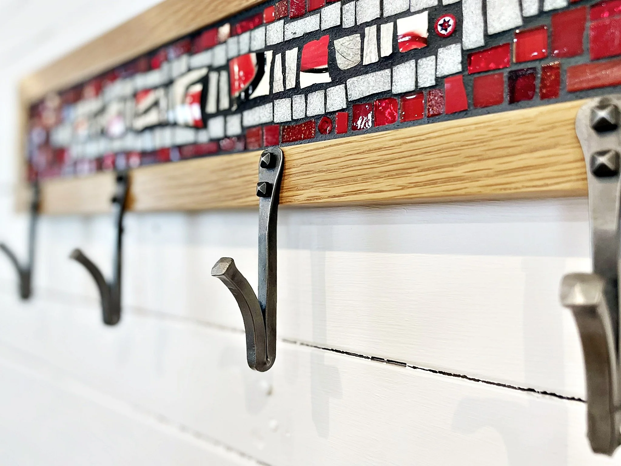 Red black white mosaic coat rack PH2025 (5).JPEG