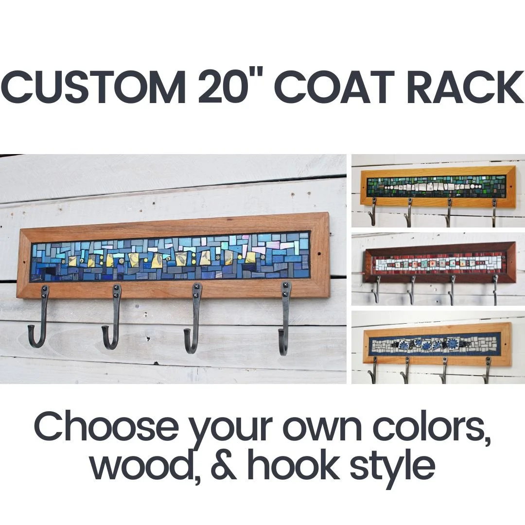 Custom Mosaic Coat Rack