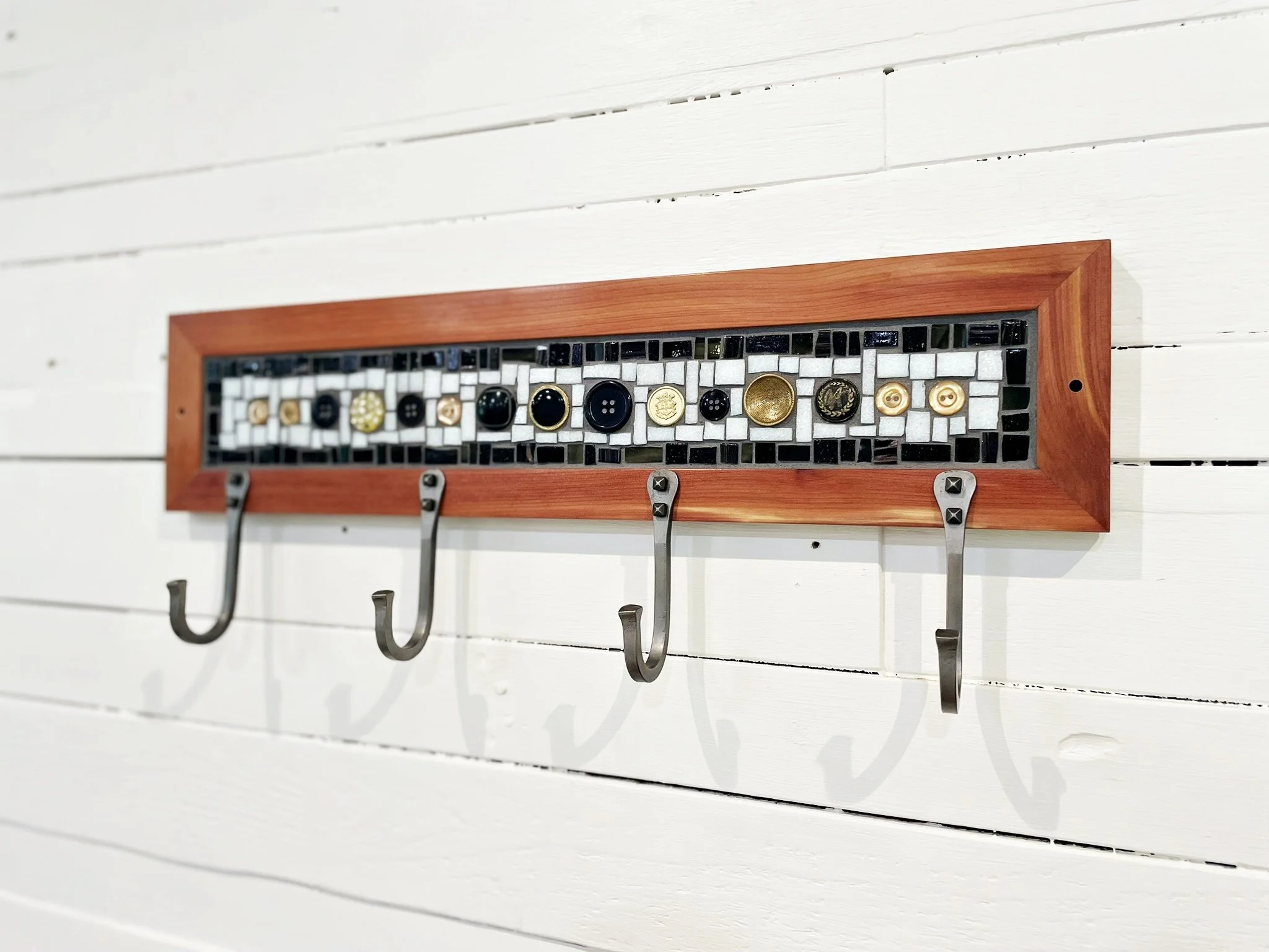 Our latest custom mosaic coat racks — Phoenix Handcraft