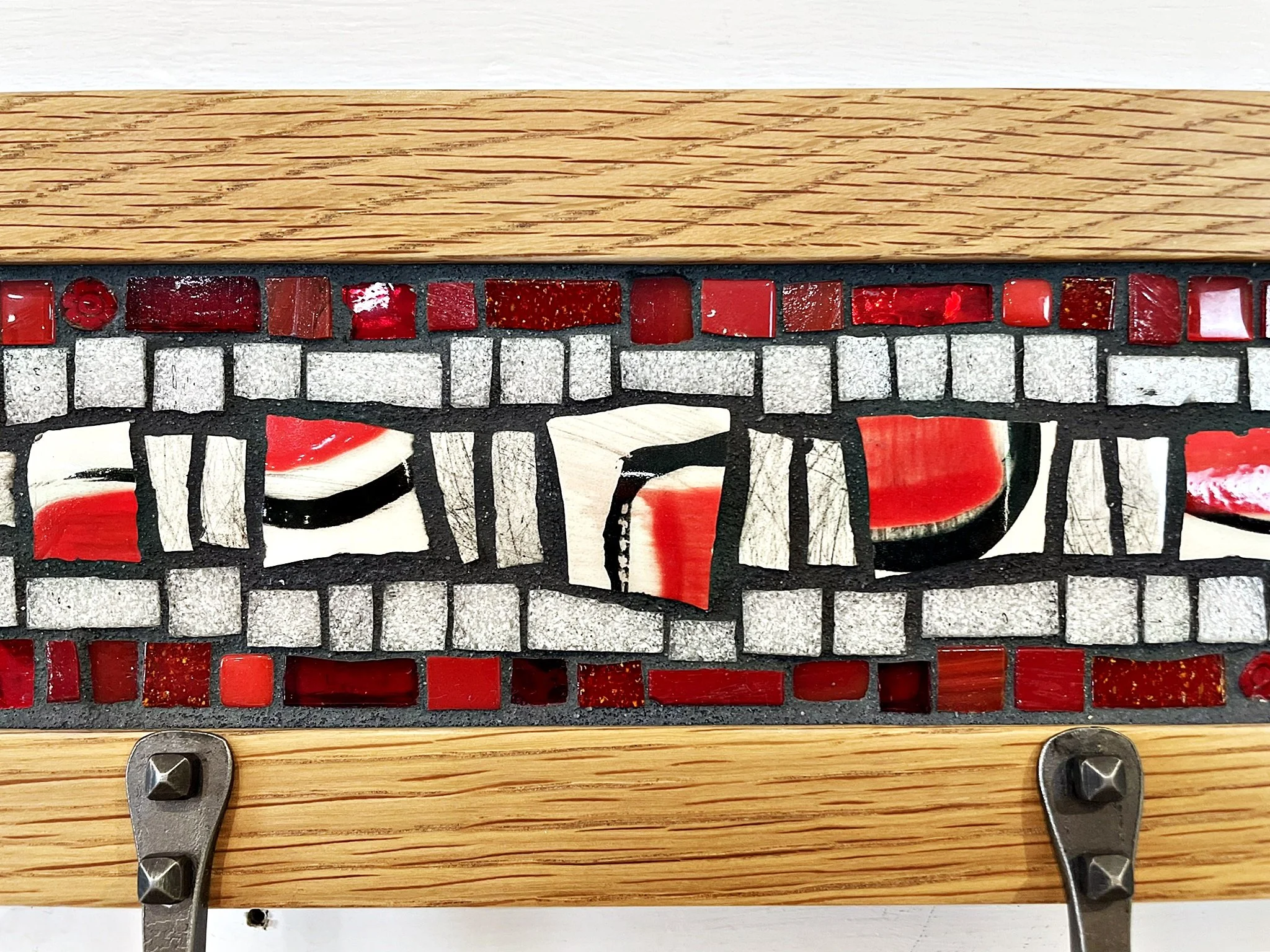 Red black white mosaic coat rack PH2025 (3).JPEG