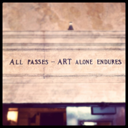 Photograph by an unknown source. Thank you to my co-worker Ben Gray for mentioning this statement to me and to all my co-workers at ArtReach for asking these important questions! 