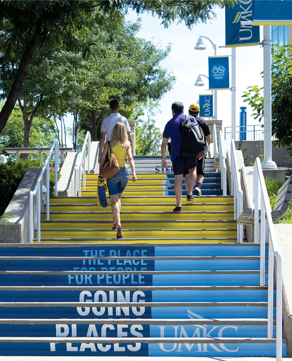UMKC University Way stairs