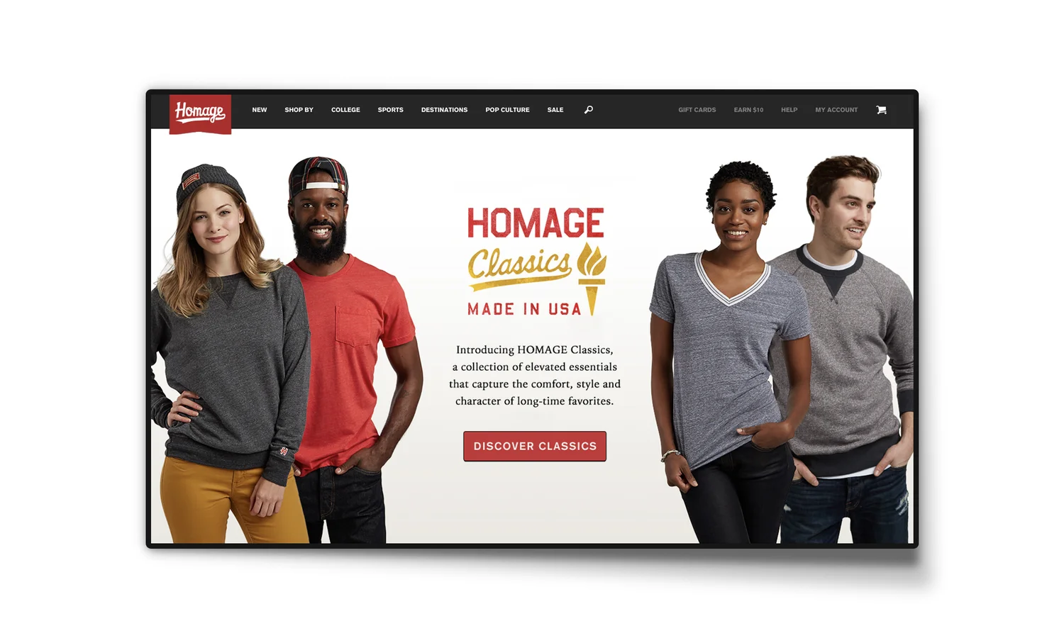 RIGSBY Design & Creative Direction - HOMAGE Redesign