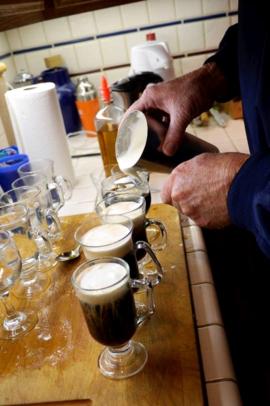 Irish Coffees on Christmas Eve!