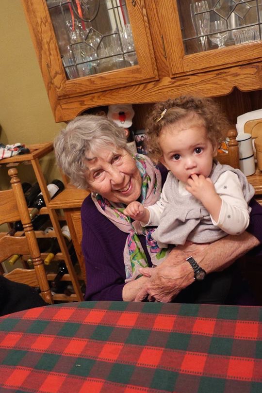 sweet picture of my Grandma Lila and niece Georgia