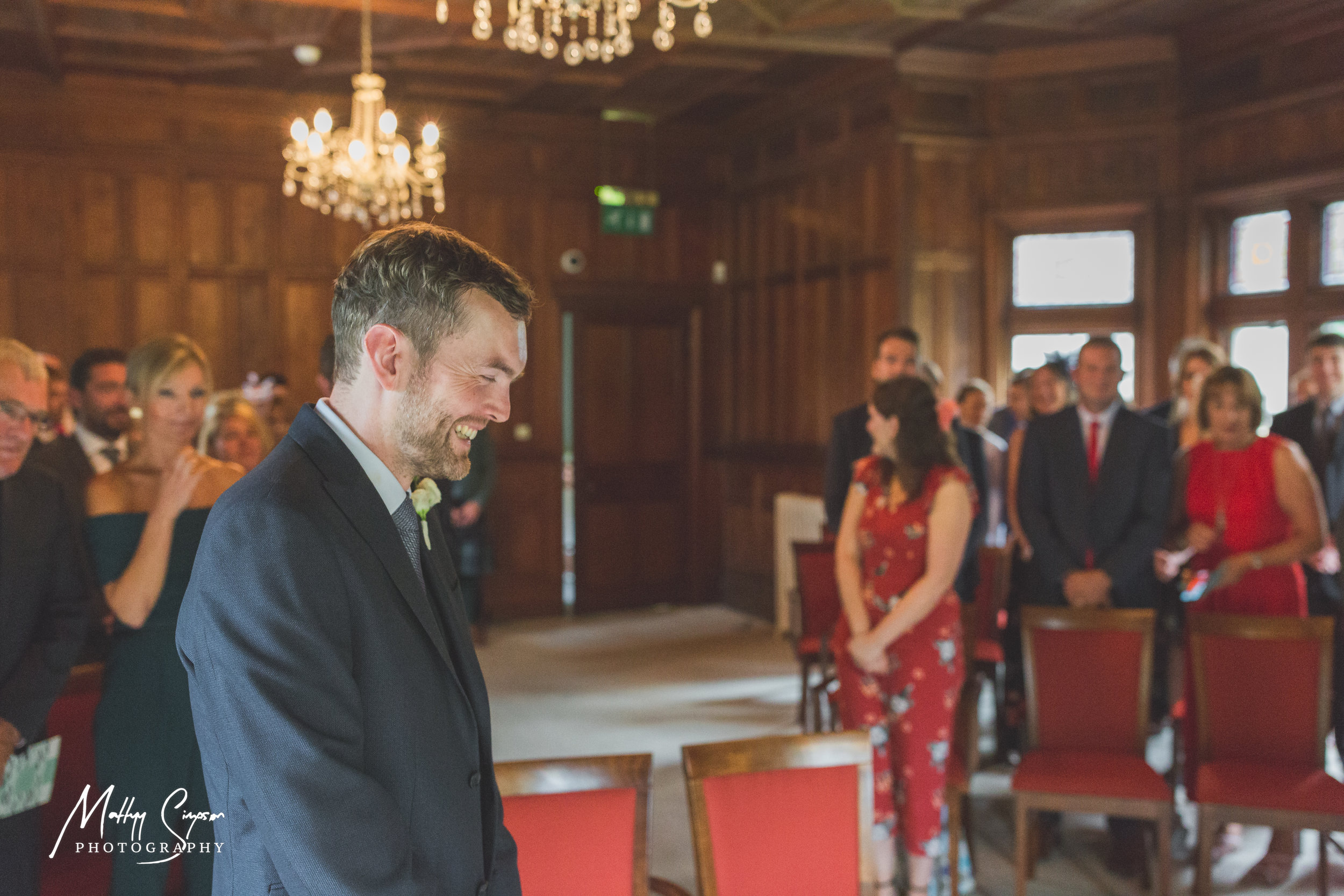 Groom waiting for bride