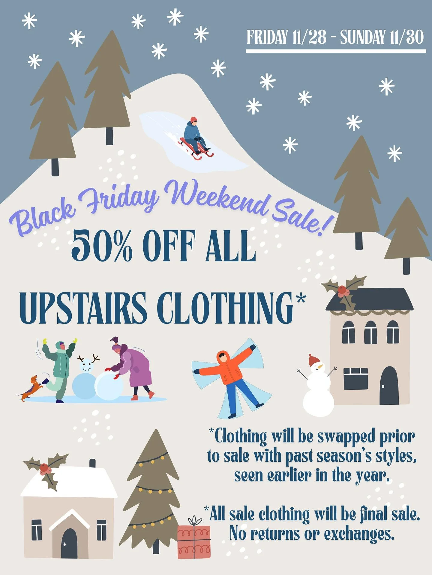 Black Friday is coming up! Come stop in anytime during that whole weekend for great prices on closet staples! #blackfriday #shopsmall #supportlocaleugene #shopsmallsaturday #eugeneoregon #oregon