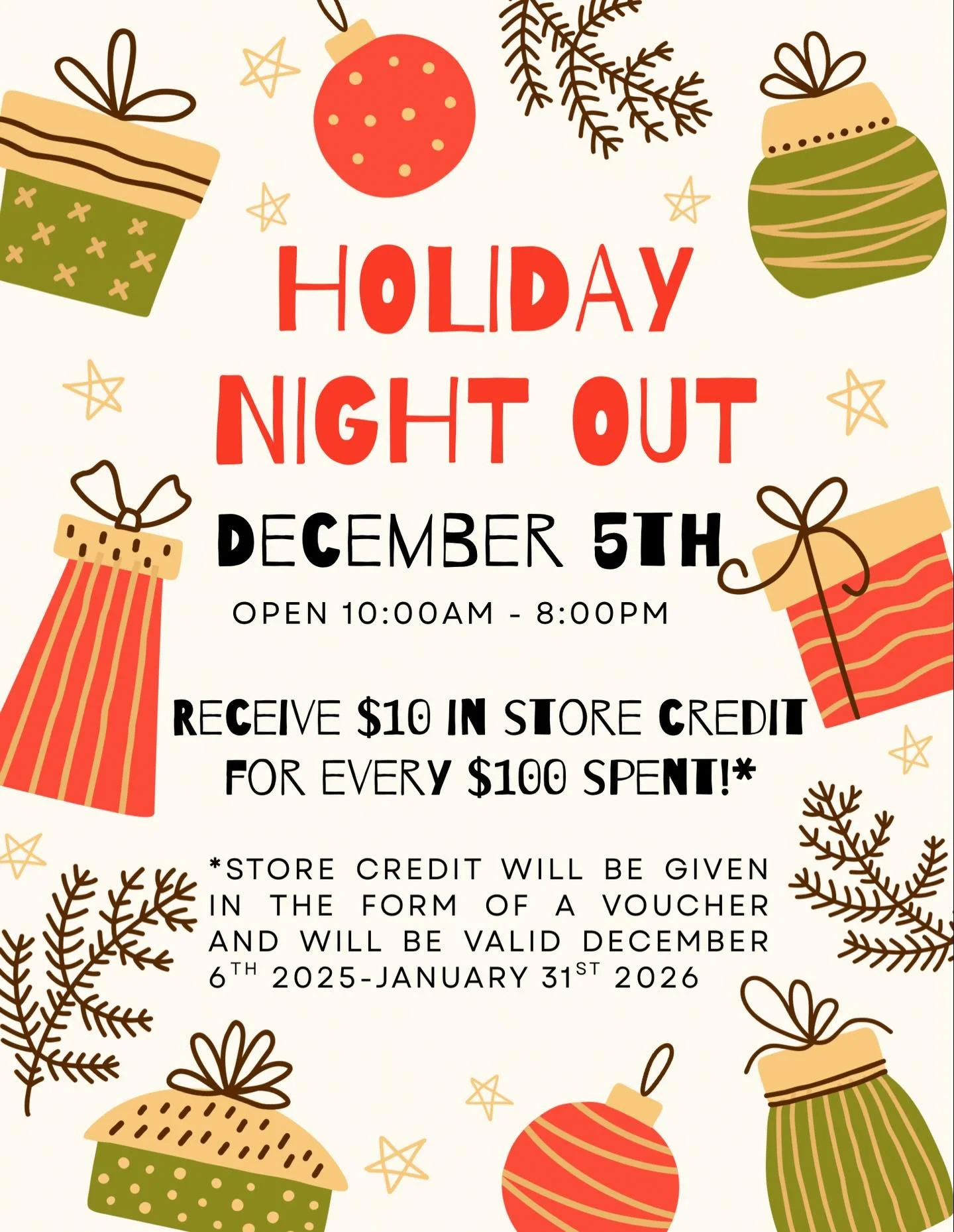 Come join us Friday night for @dwntwneug Holiday Night Out! We&rsquo;ll be open until 8pm for all your holiday shopping needs! 

#downtown #holidays #smallbusiness #eugeneoregon #winter #december #wintertime