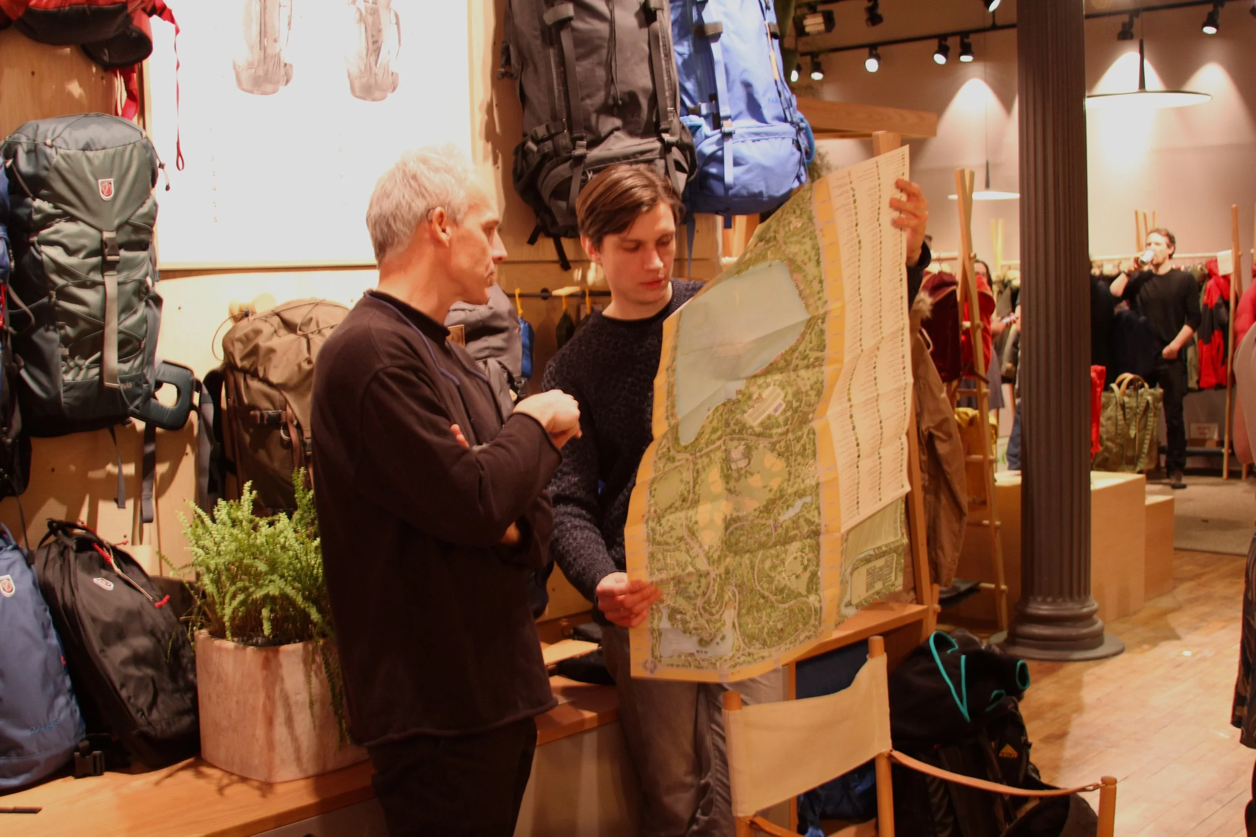 Ken showing his map at Mappy Hour
