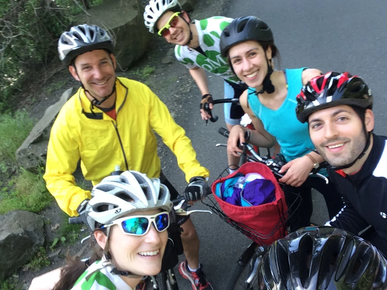 Group shot from the OutdoorFest 2014 offMetro bike ride to the Palisades Park