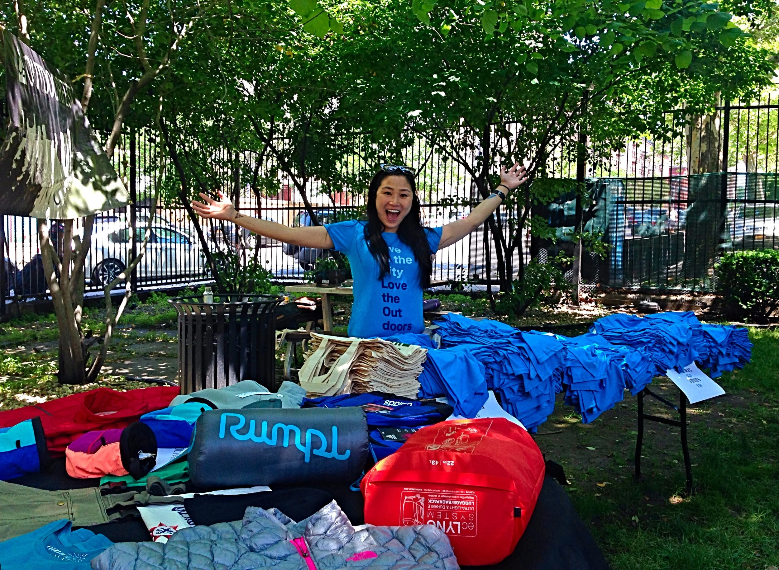 OF Team Iris shirts prizes expo.JPG